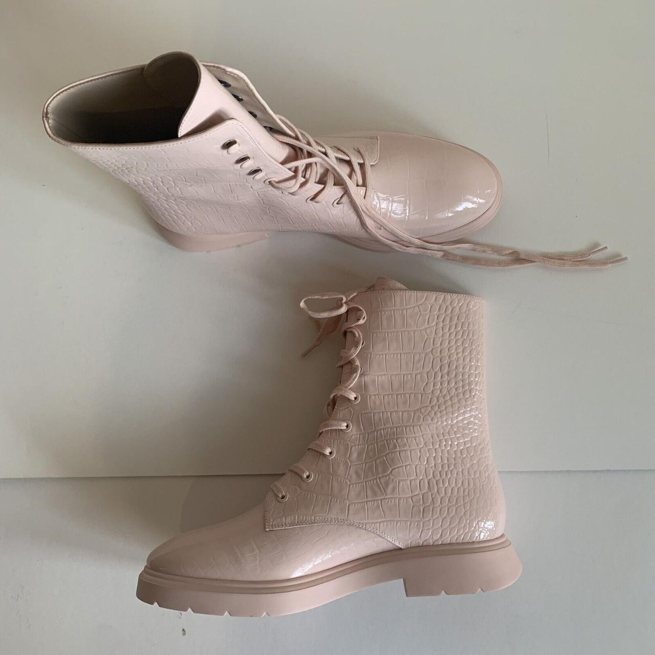 STUART WEITZMAN Mckenzee Patent Leather Combat Boot | Depop