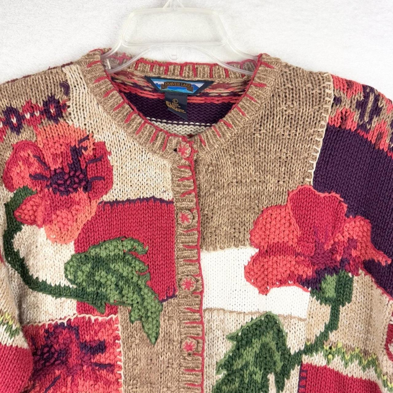 Source Unknown Women's Sweater - Tan/Red - L – Vi… - image 2