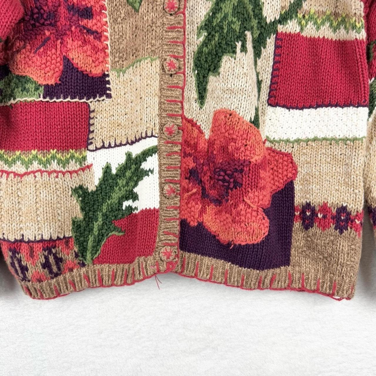 Source Unknown Women's Sweater - Tan/Red - L – Vi… - image 3