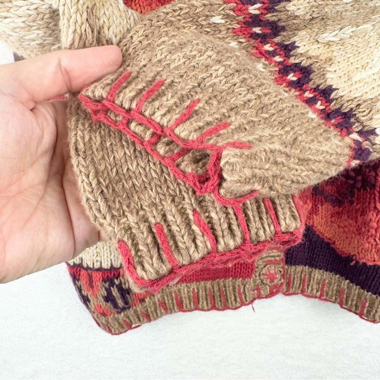 Source Unknown Women's Sweater - Tan/Red - L – Vi… - image 4