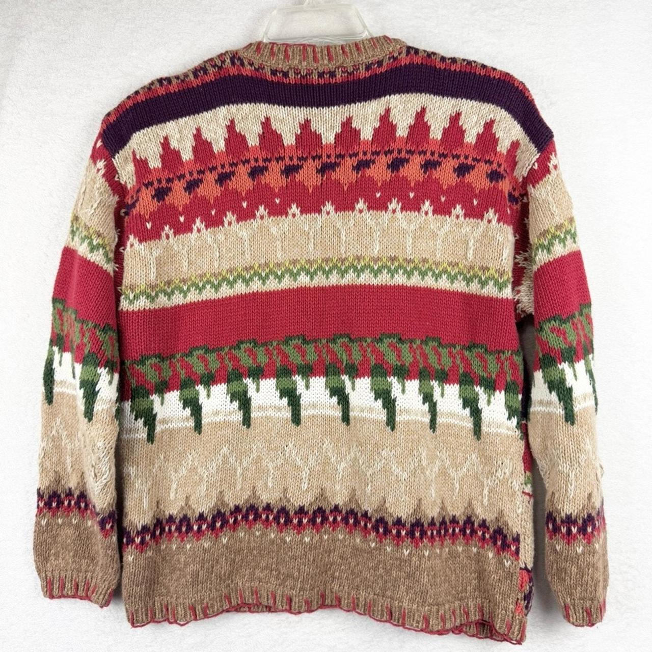 Source Unknown Women's Sweater - Tan/Red - L – Vi… - image 8