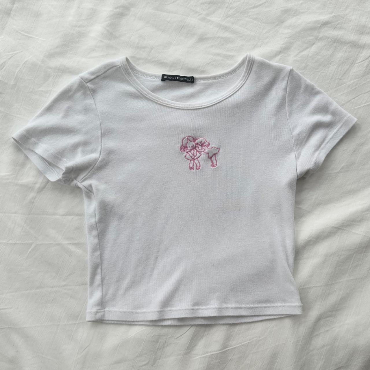 Brandy Melville Ashlyn whispering girls baby tee I - Depop