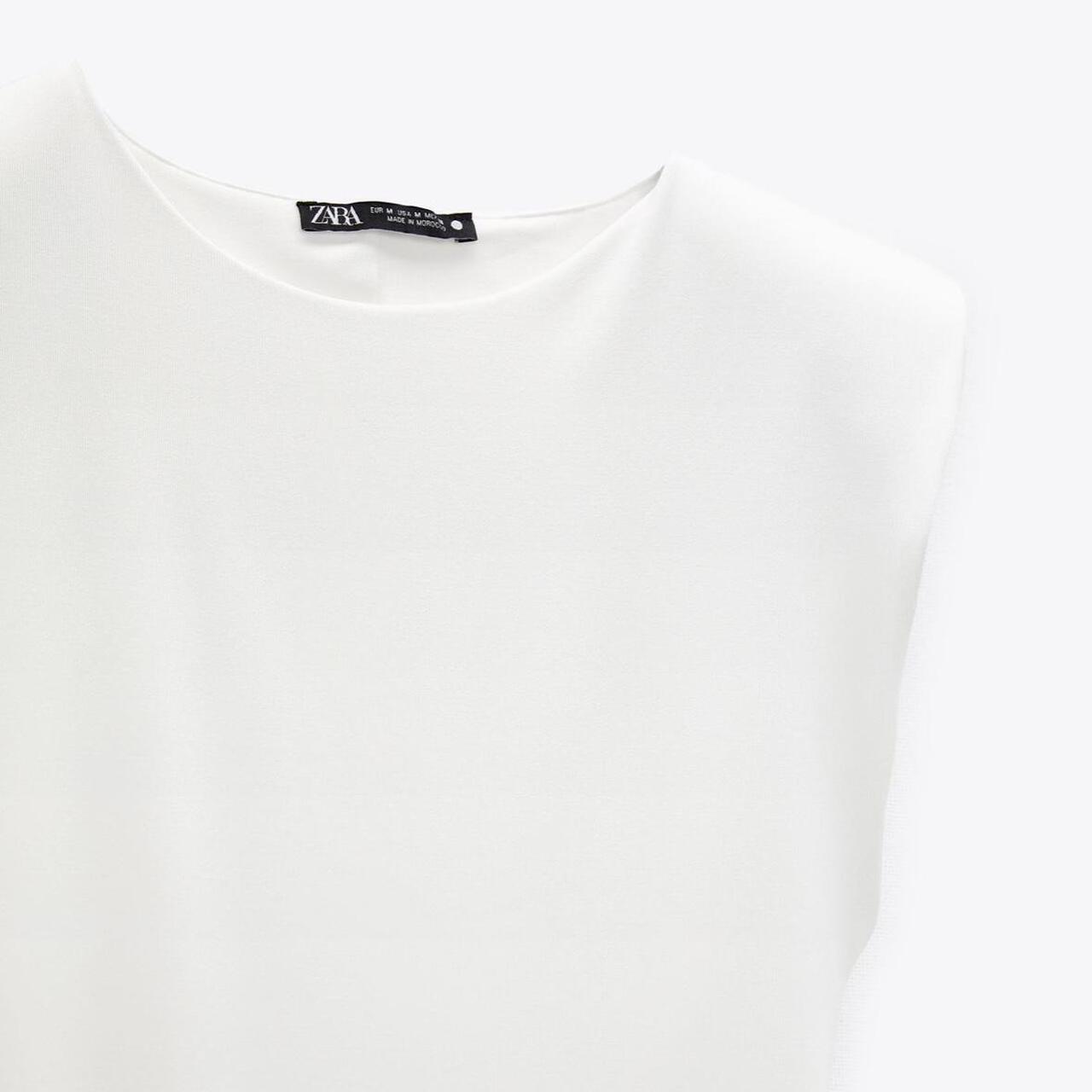 Tank Tops Shoulder Pad T Shirt Zara Padded Shoulder Muscle Tee