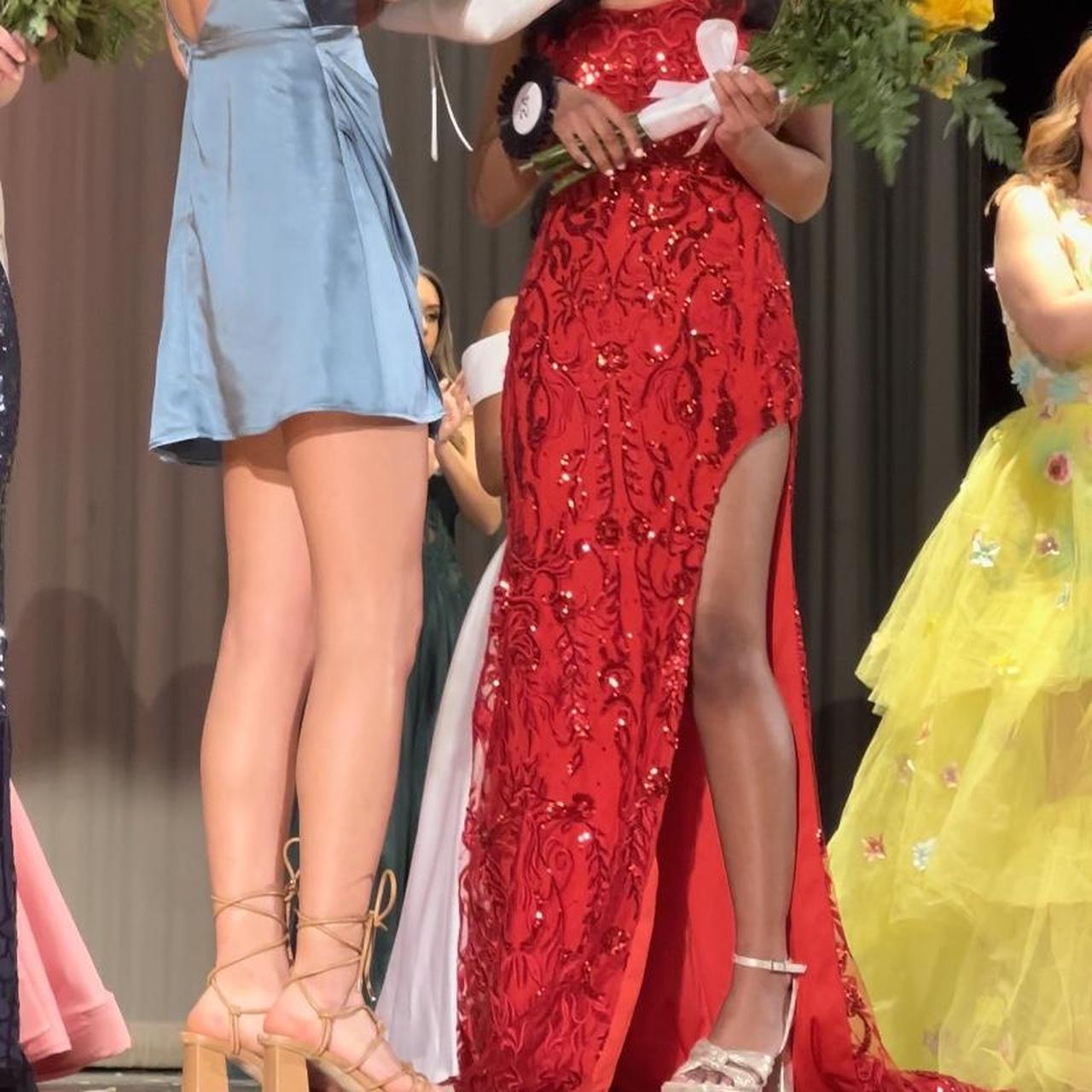 kiss prom prom/pageant dress worn once for a pageant... - Depop