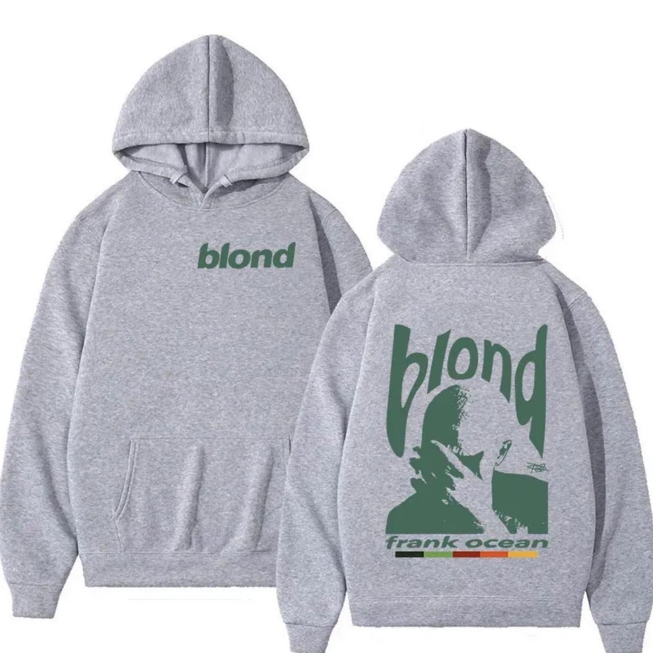 Frank Ocean Blonded grey and green hoodie. Depop