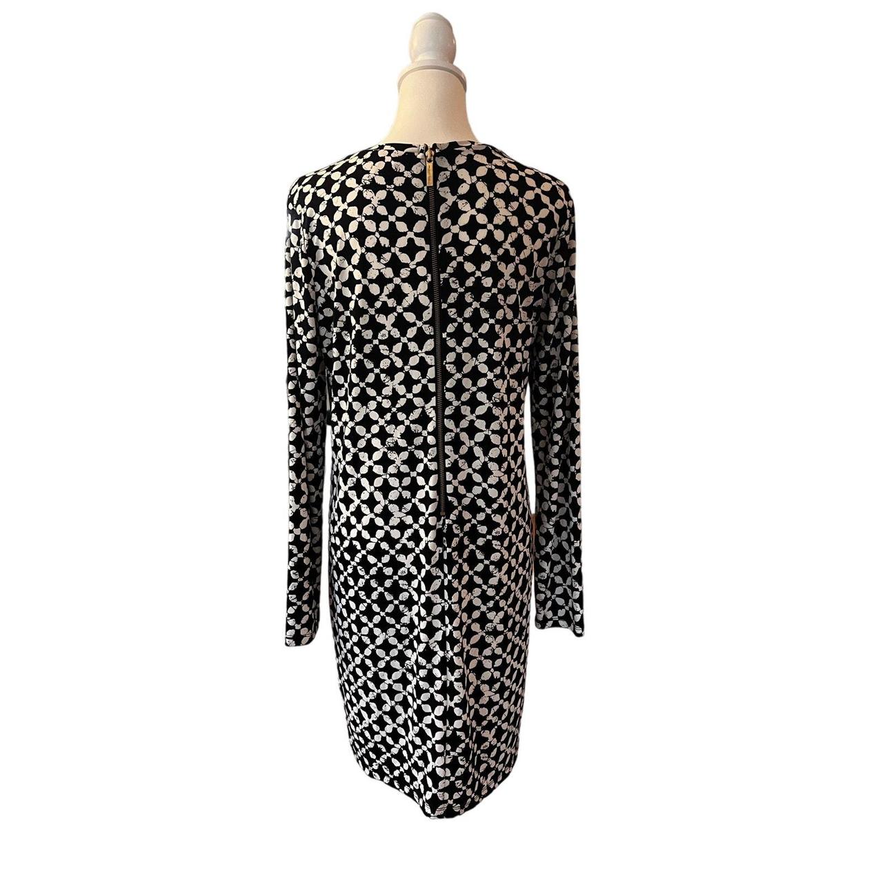 Michael Kors long sleeve black and white abstract