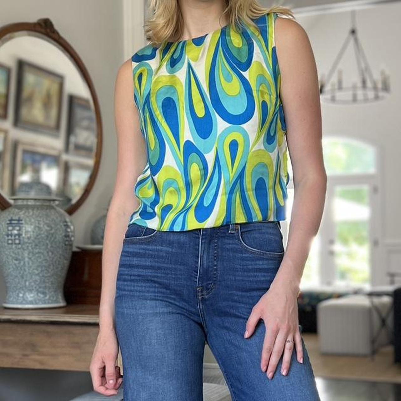 BH Wragge Women's Crop top - Blue/Green - S – Gro… - image 1