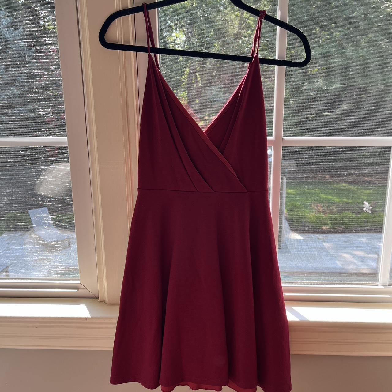 Lulus burgundy skater dress shops