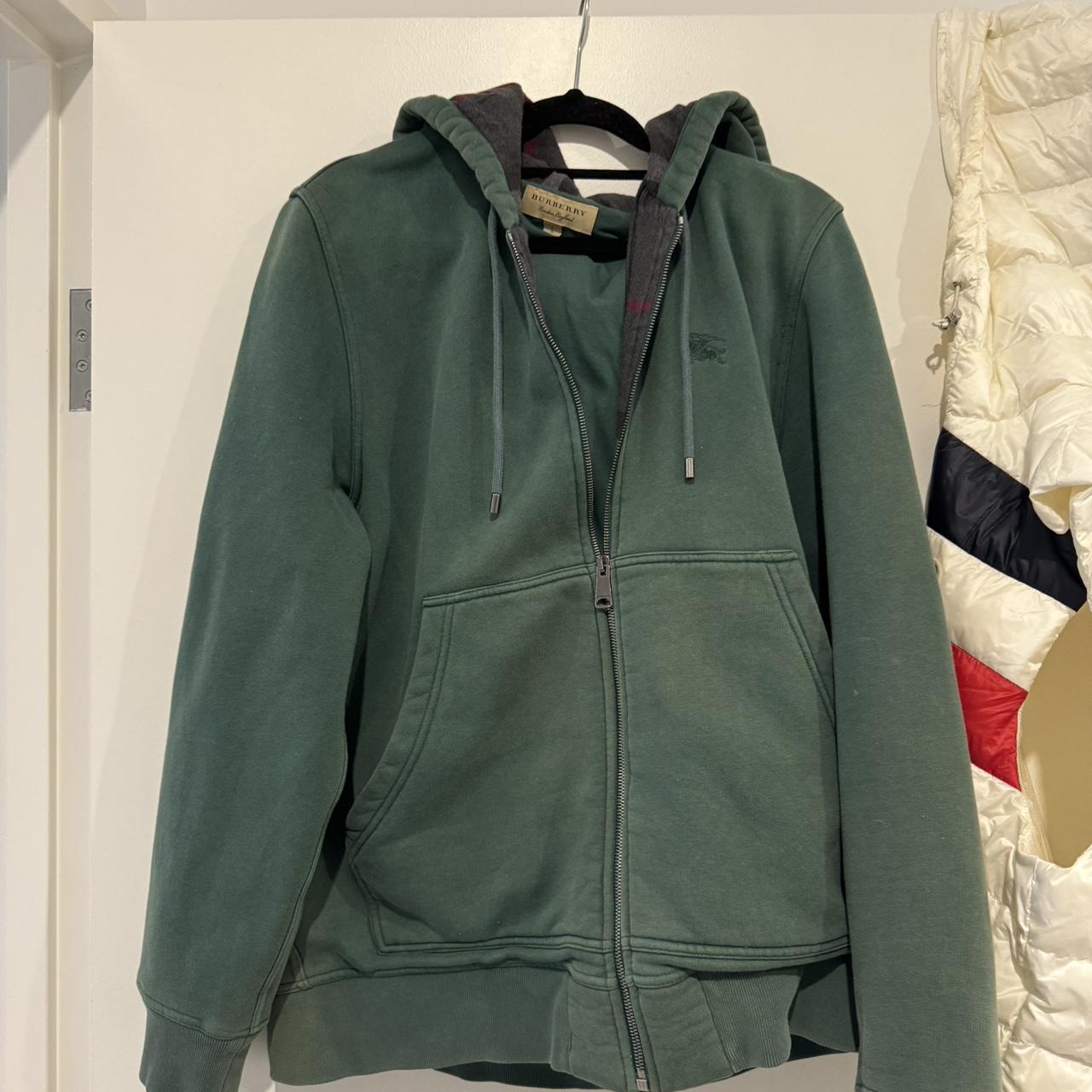 Green burberry hoodie hotsell