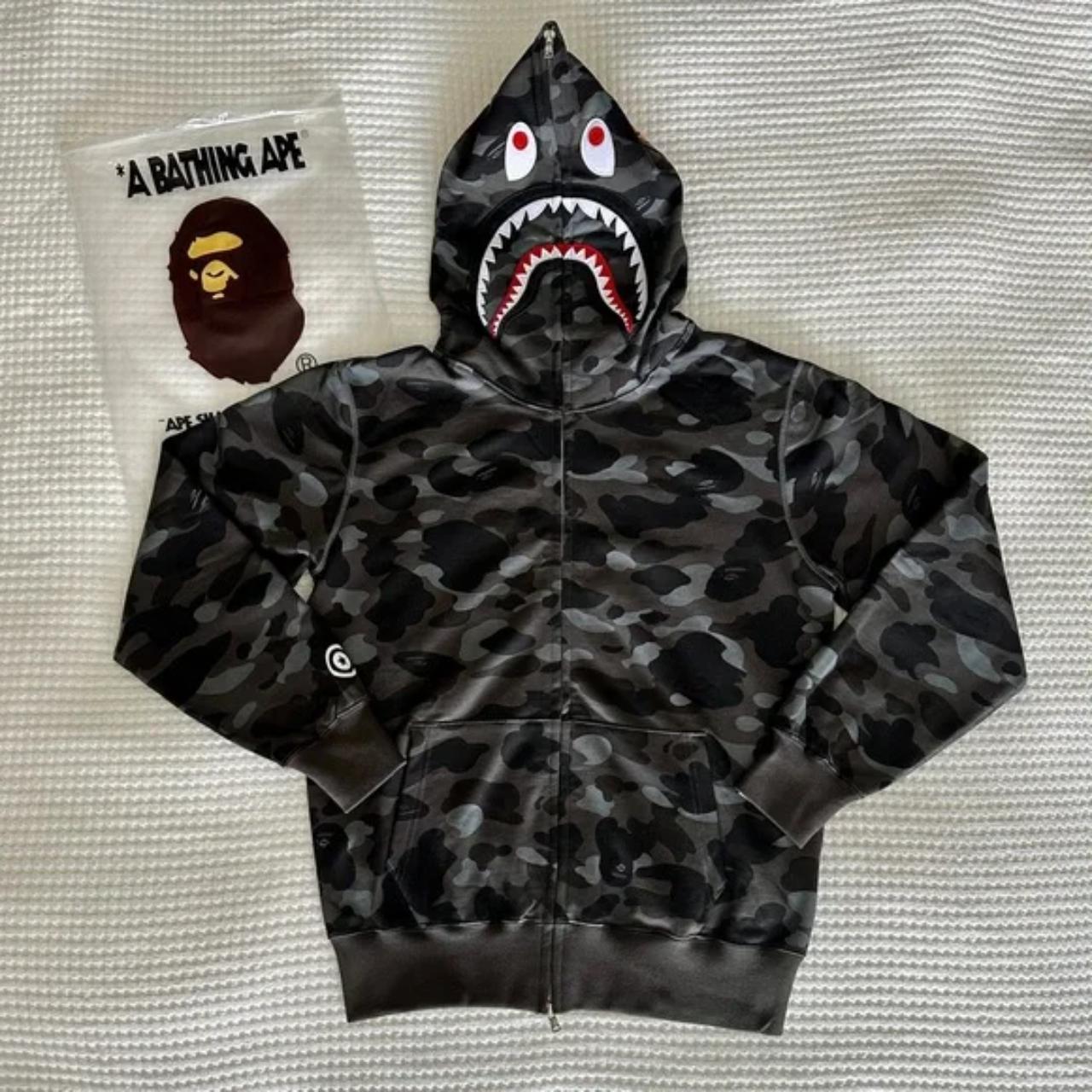 Gray Bape Hoodie - The sizing is in asian so get... - Depop