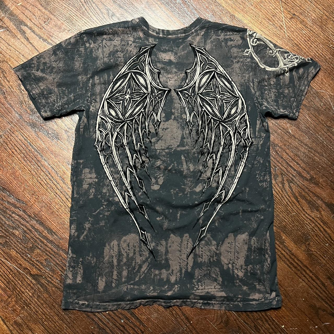 y2k Affliction t-shirt Size large Message before... - Depop