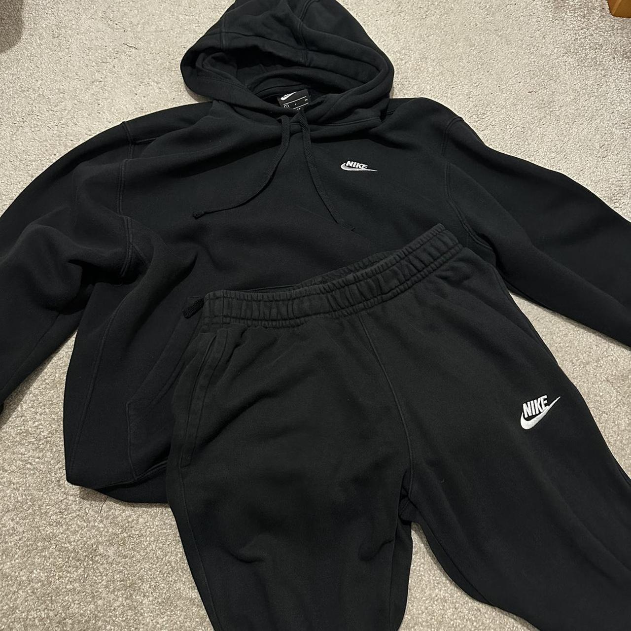 Nike Club Fleece Tracksuit Black Hoodie S Joggers