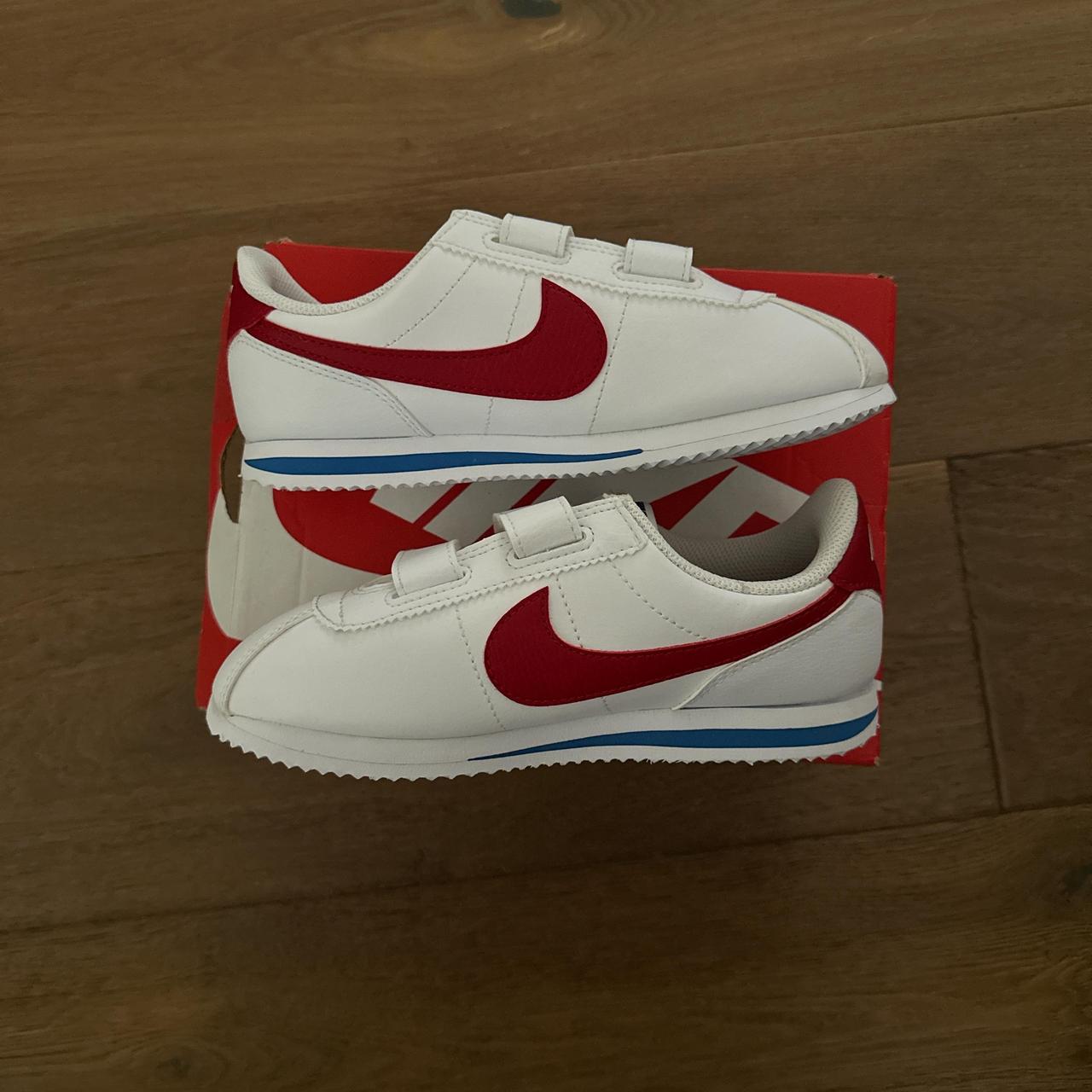 Nike Cortez White/Varsity Red Size: 2Y/W4-5 Depop