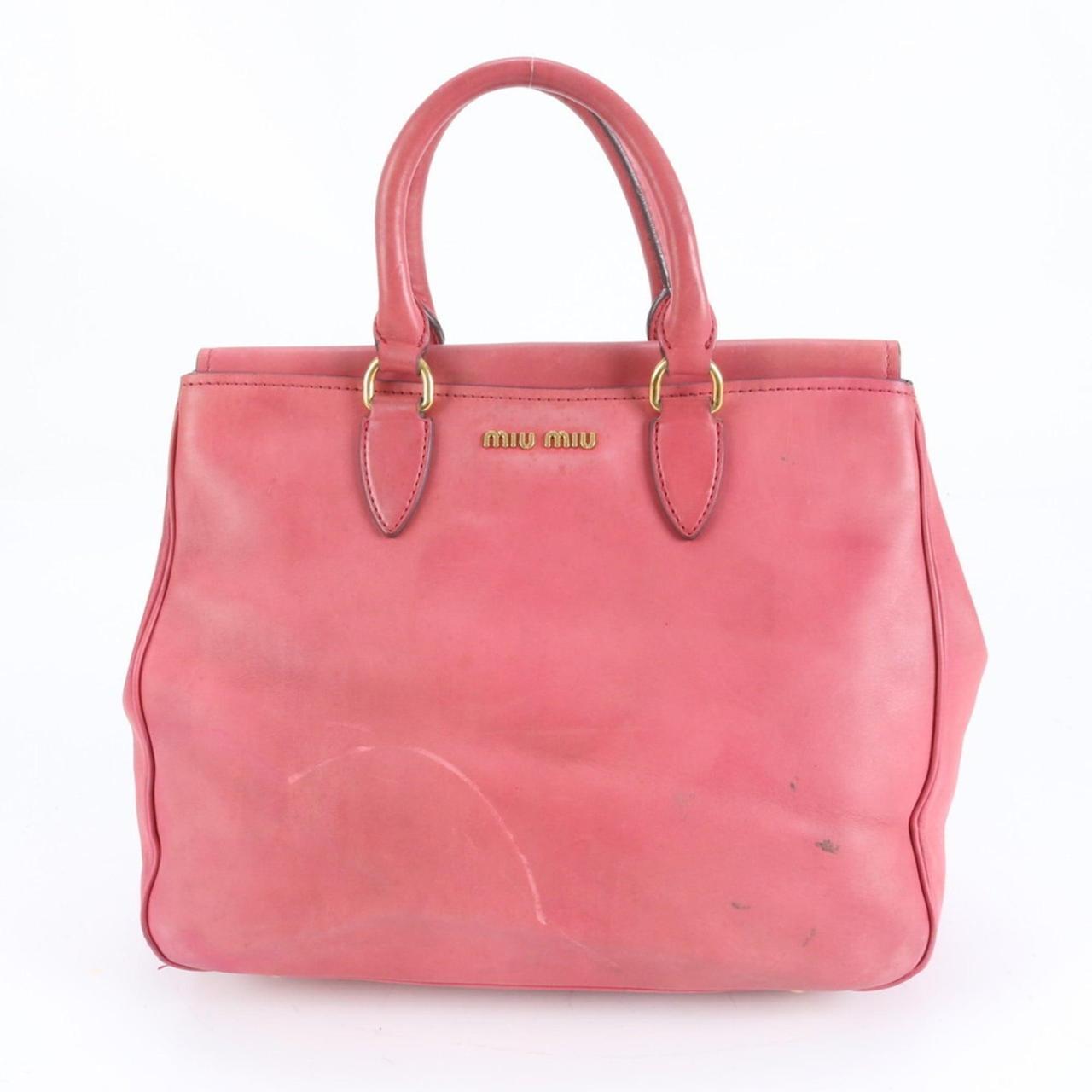 Miu Miu Women's Leather Bag - Pink – Miu Miu Miu … - image 3