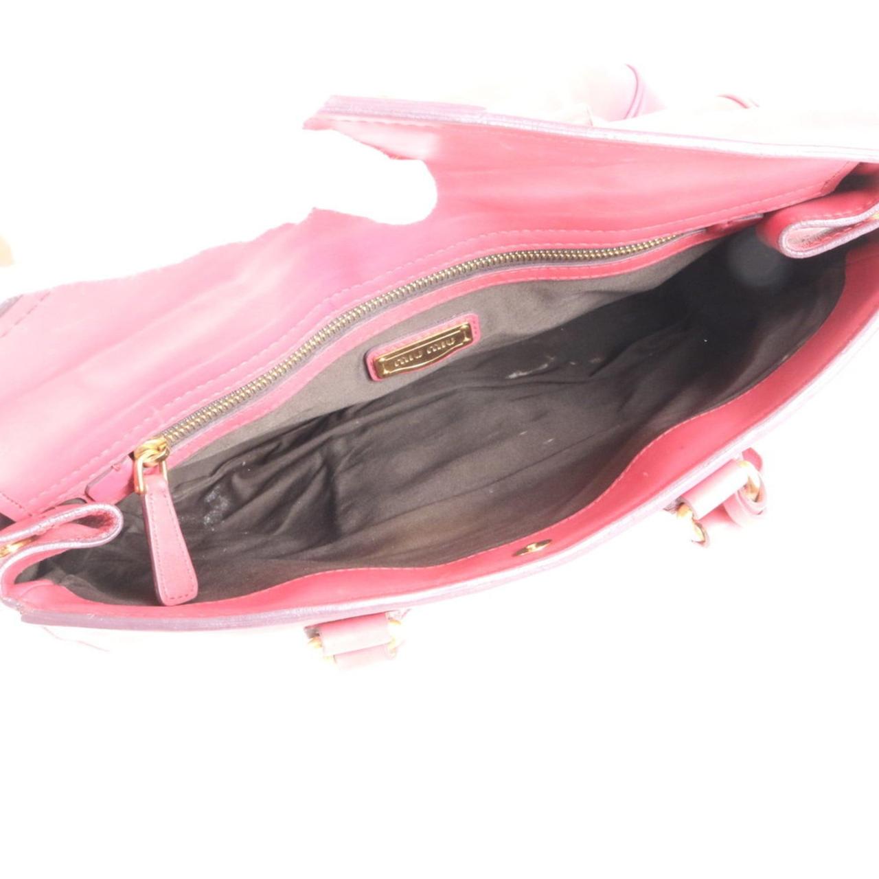 Miu Miu Women's Leather Bag - Pink – Miu Miu Miu … - image 7