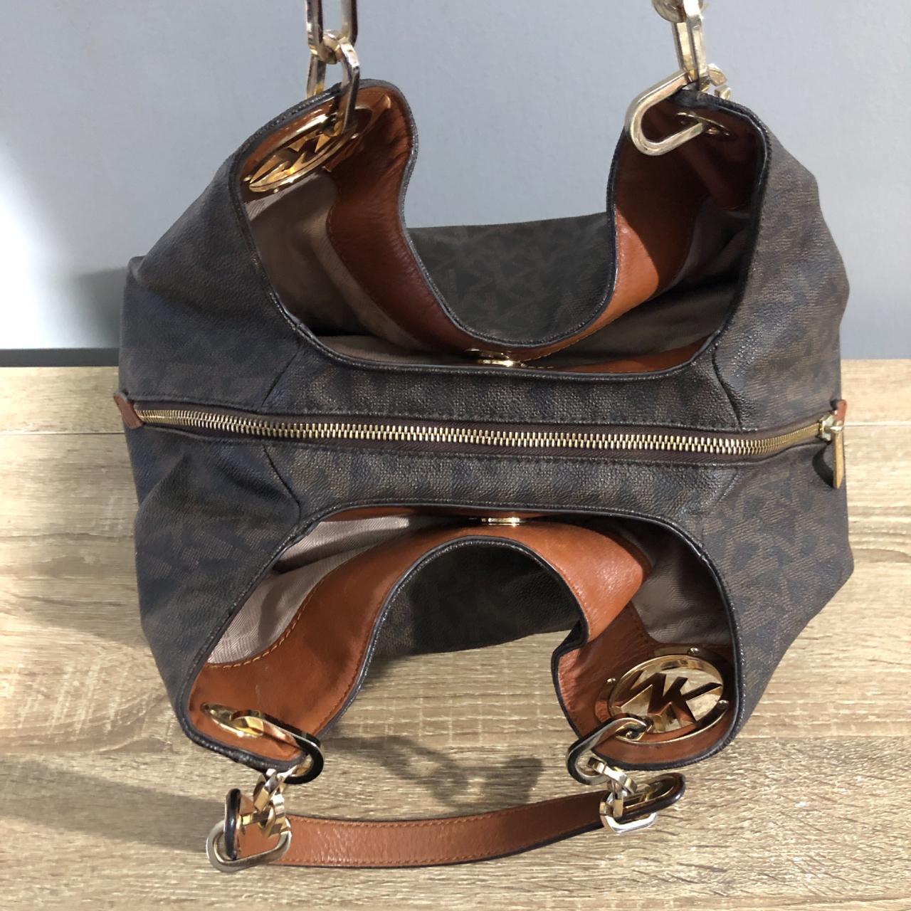 Michael Kors Fulton Large Logo Cream Brown Depop