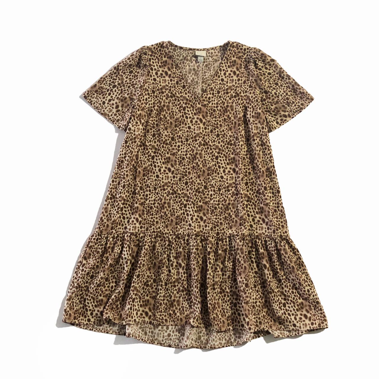 A New Day Womens Size S Tan Leopard Print Midi. Depop