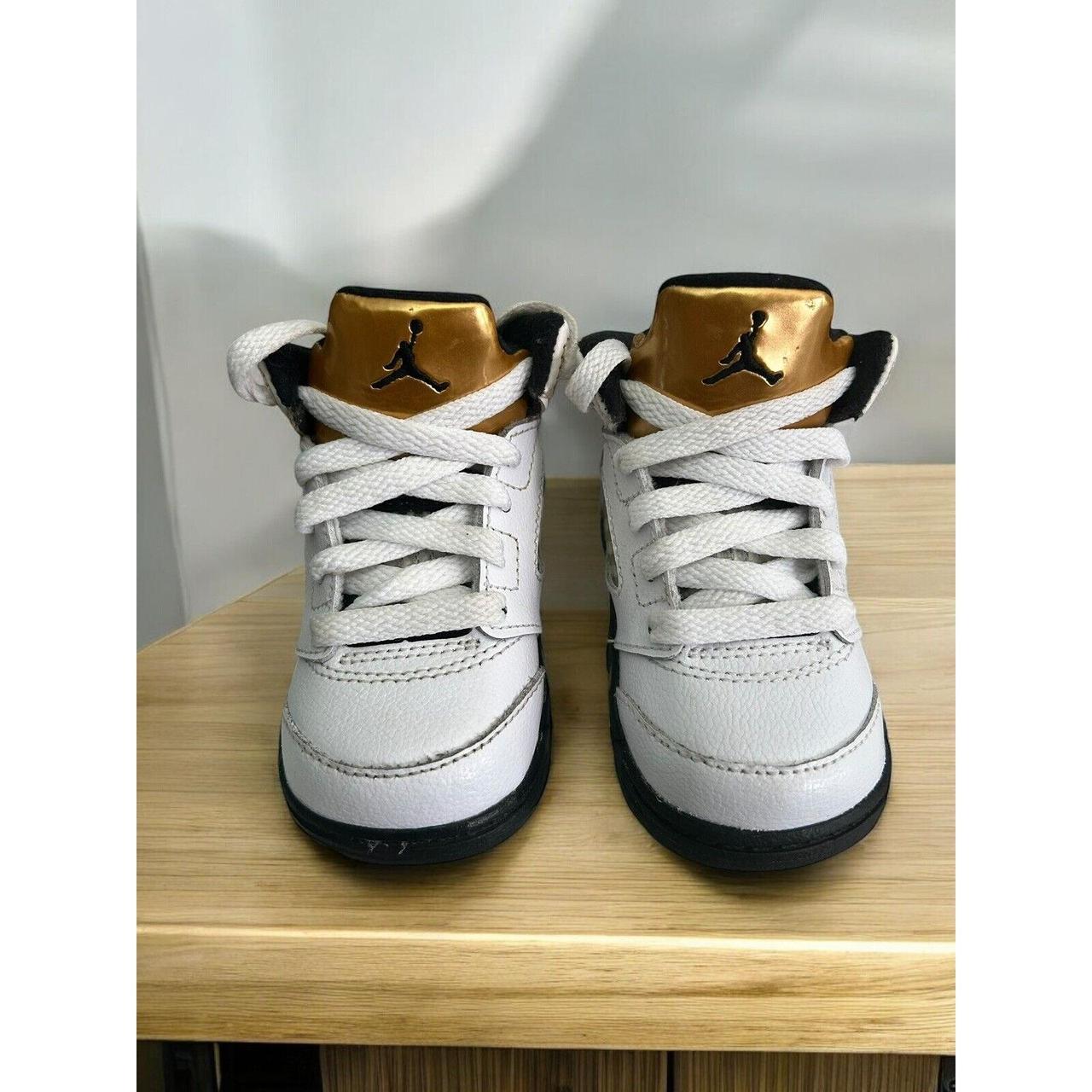 NIKE Baby Boys Air Jordan 5 Retro BG Olympic Gold. Depop