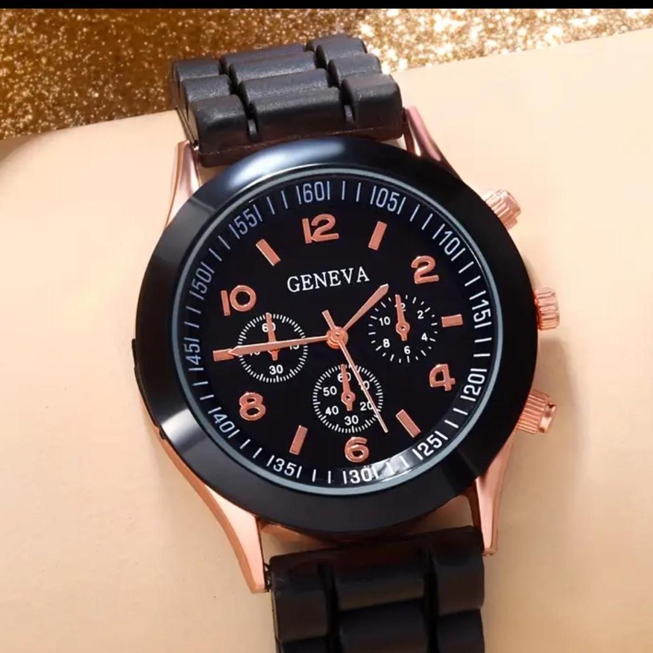 Black analog wrist watch (New) - Depop