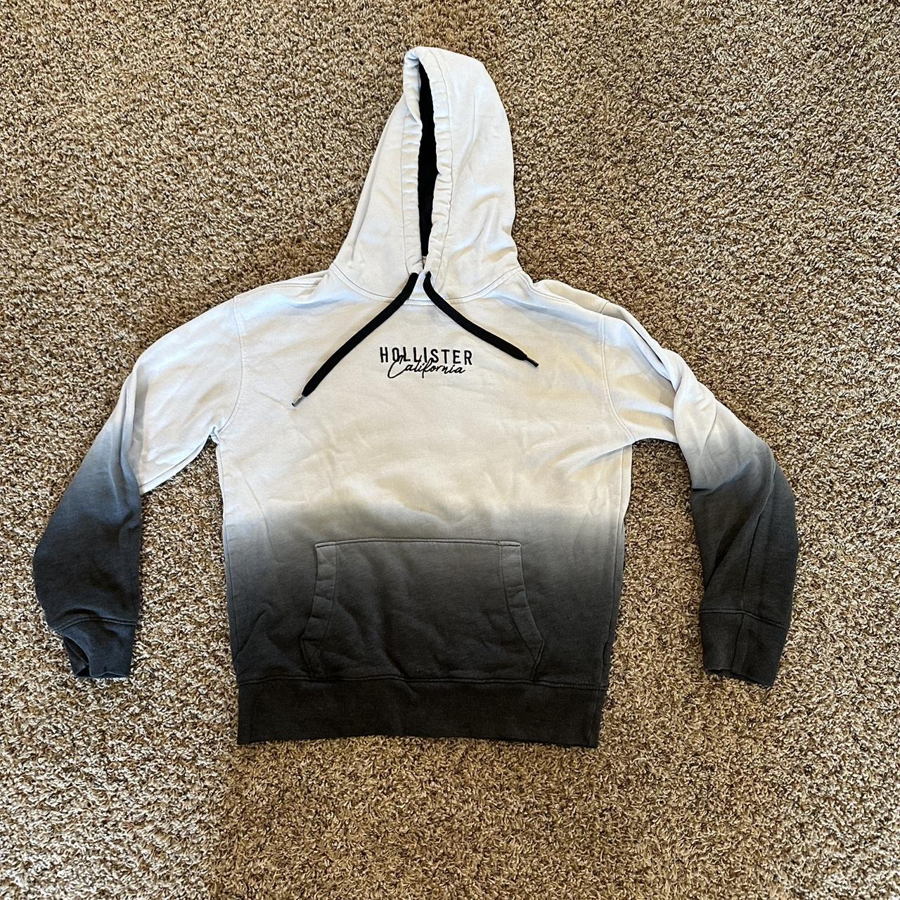 Hollister hoodie black and on sale white