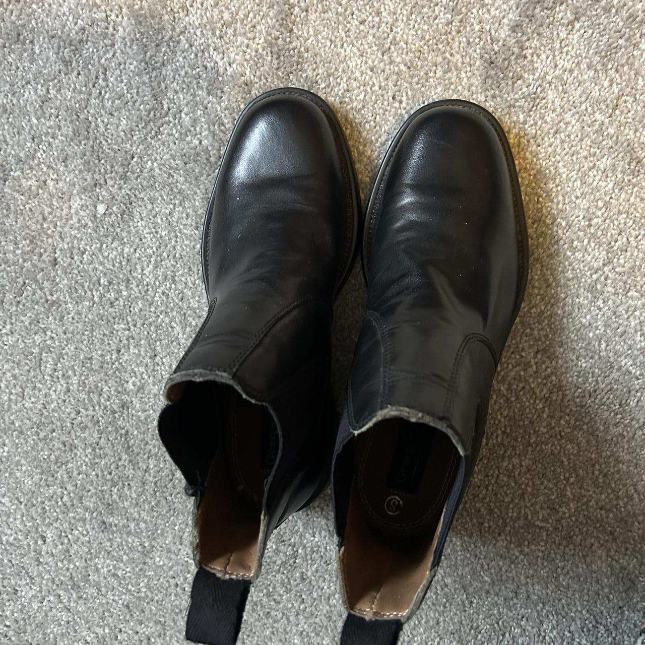 Genuine Black Leather Boots - Depop