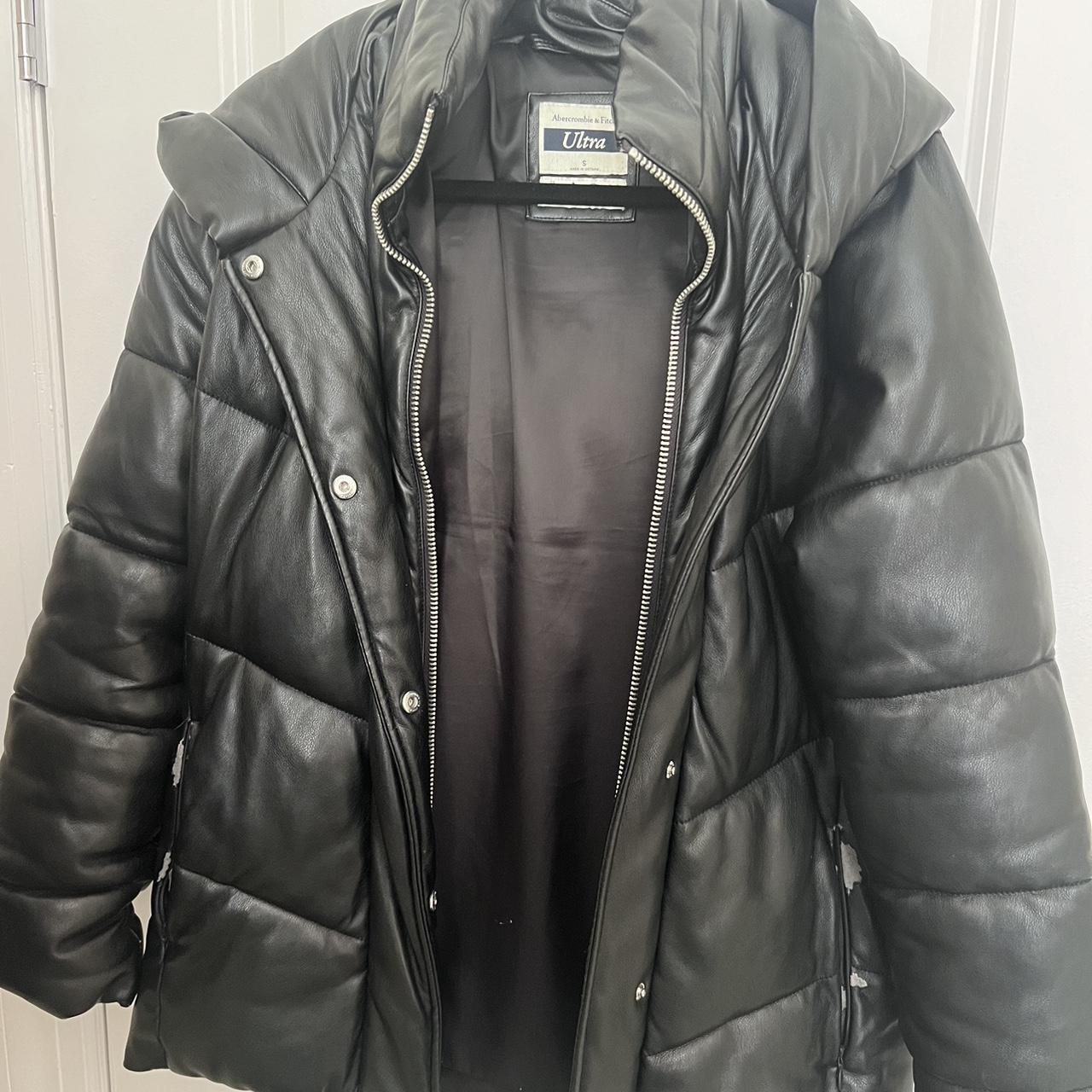 Vegan leather puffer coat from Abercrombie Depop