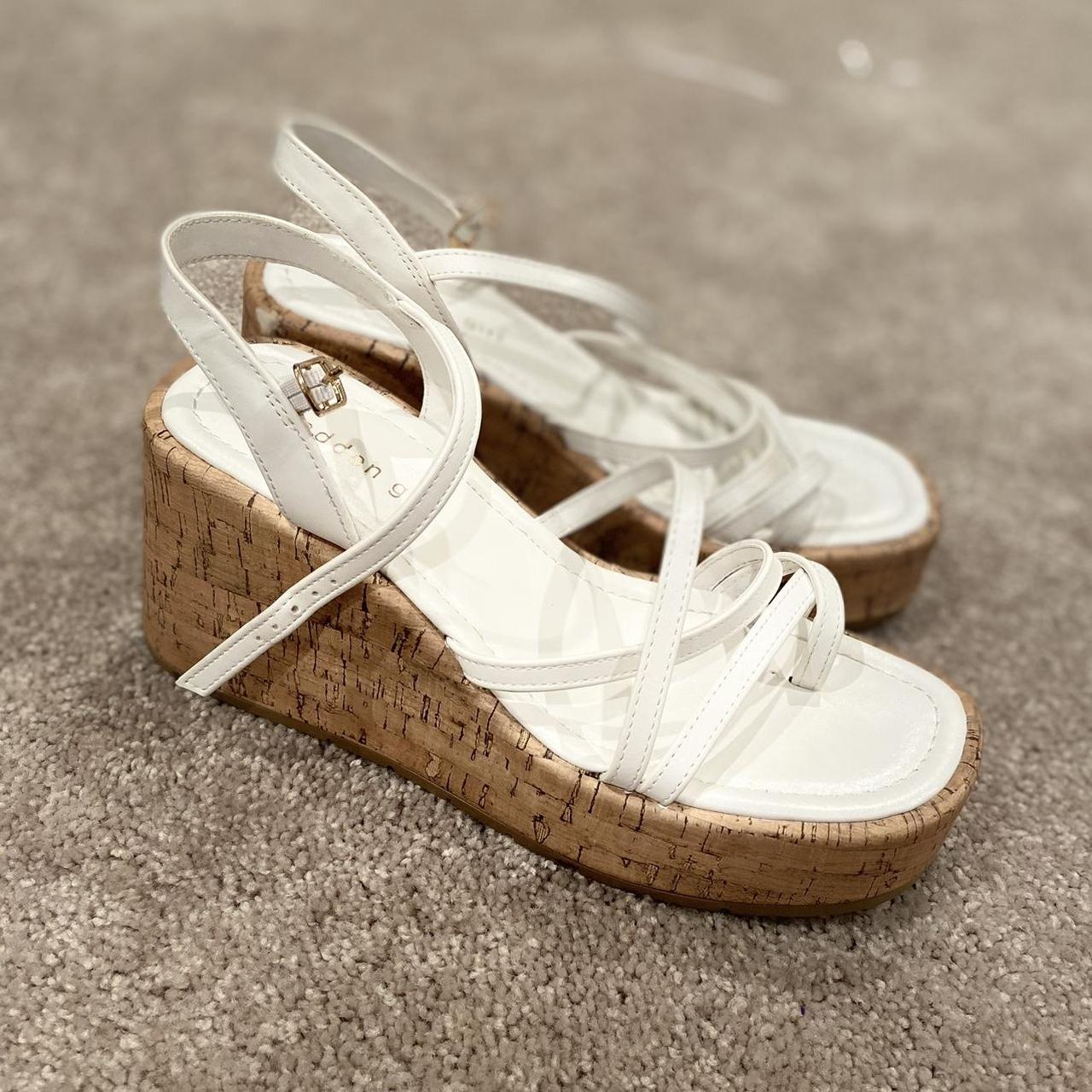 New Madden Girl White Platform Wedge Sandals Depop