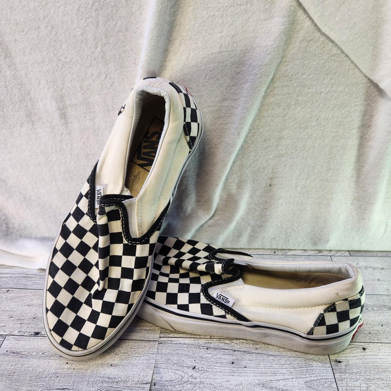 Vans checker board vans Unisex mens 7 women s 8.5 Depop