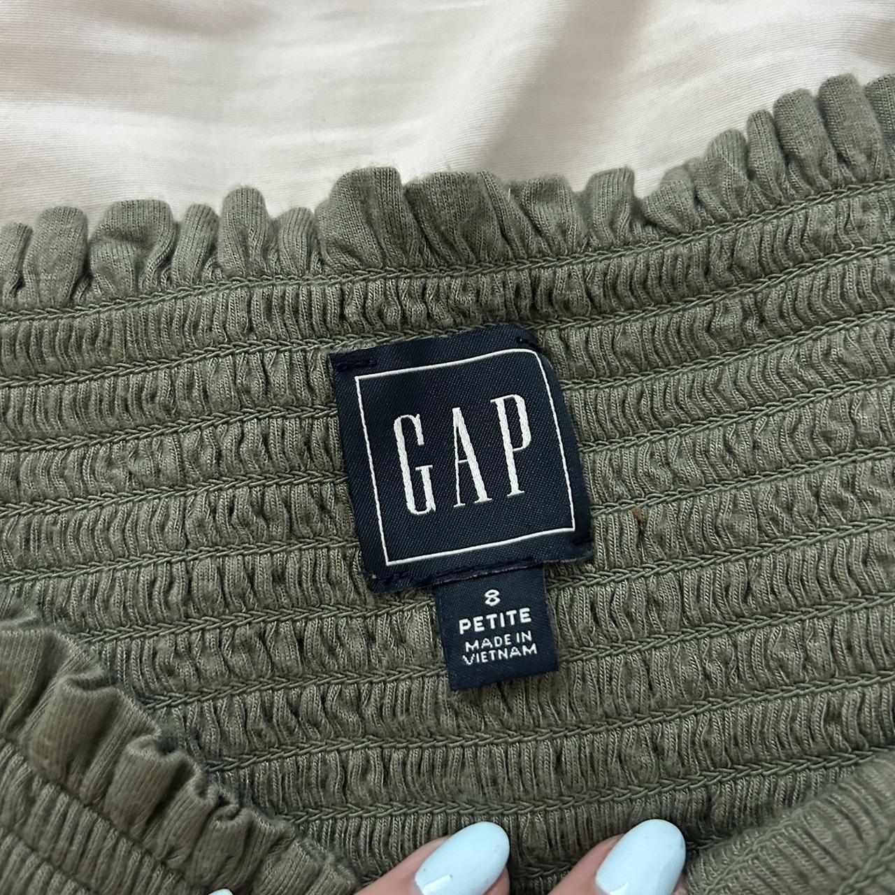 GAP sage green strapless dress Can be worn as a... - Depop