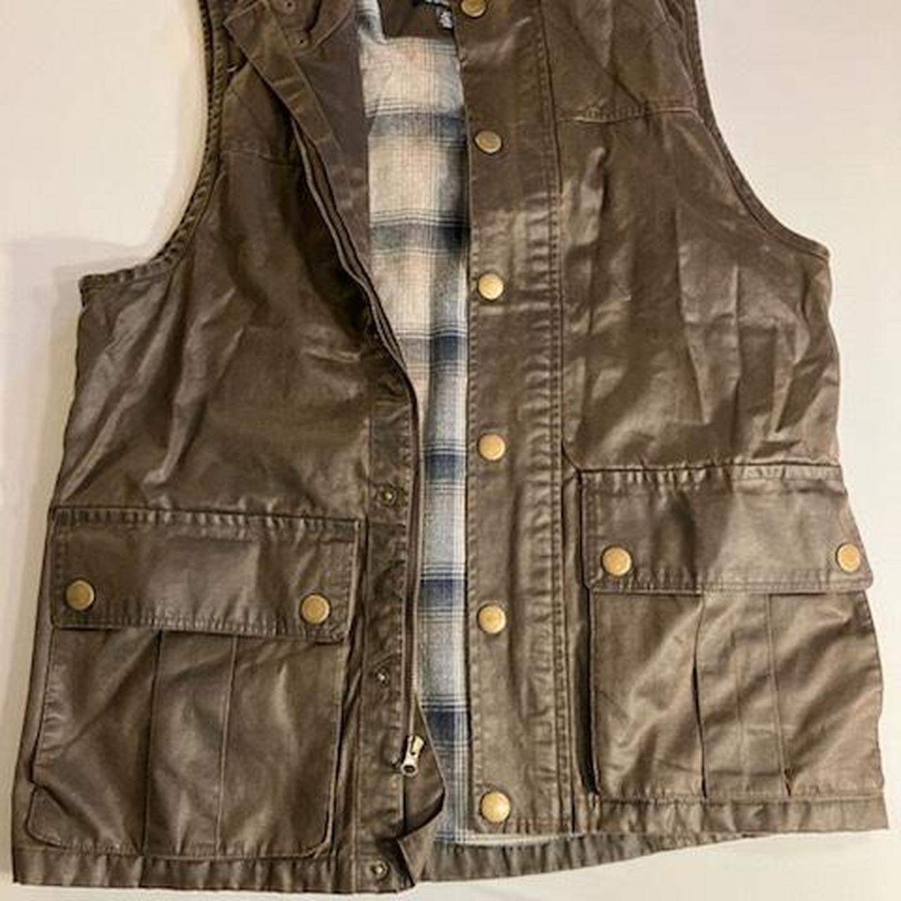 Mountain and Isles, men’s leather look vest with... - Depop
