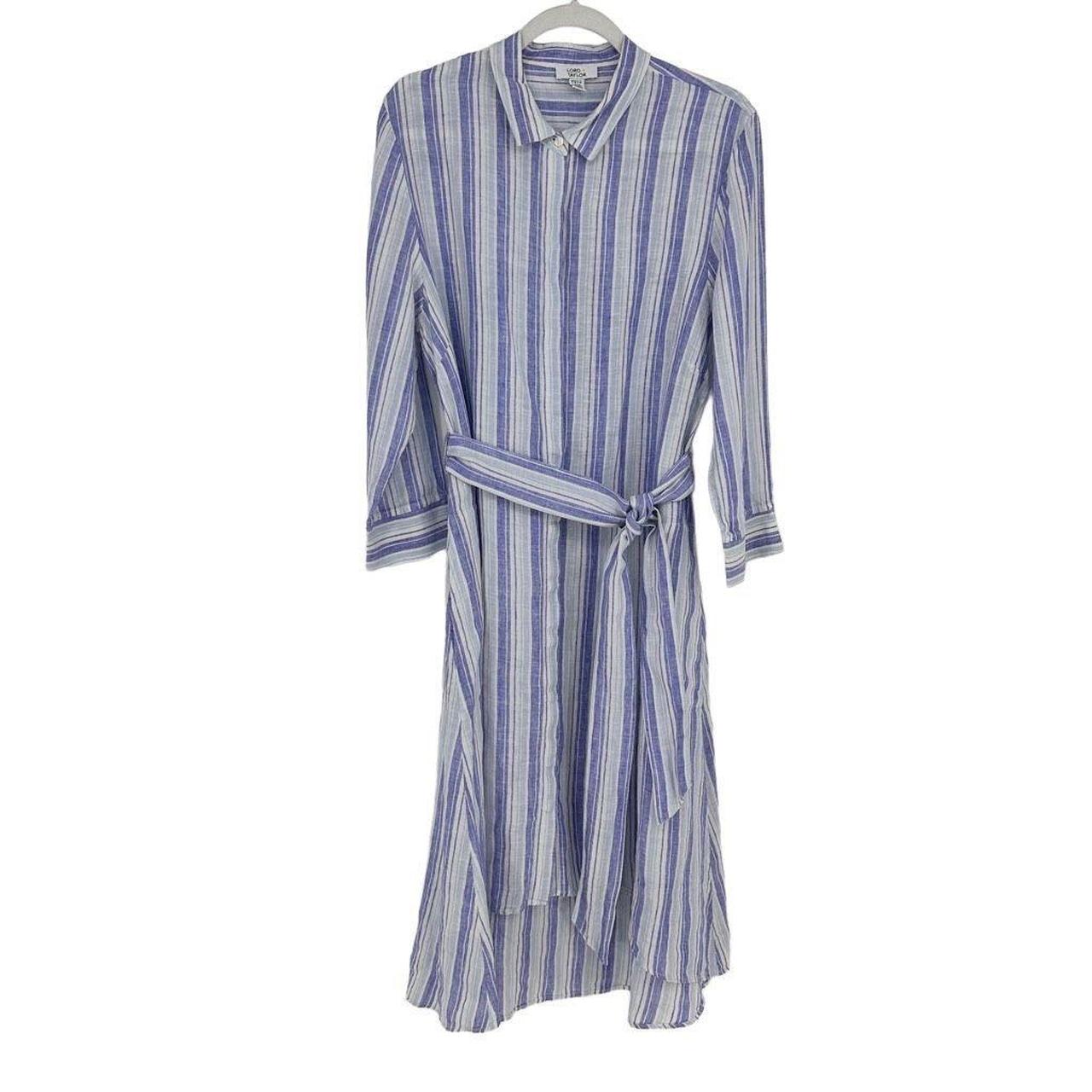 Lord Taylor Linen Dress Large Gauzy Summer Long