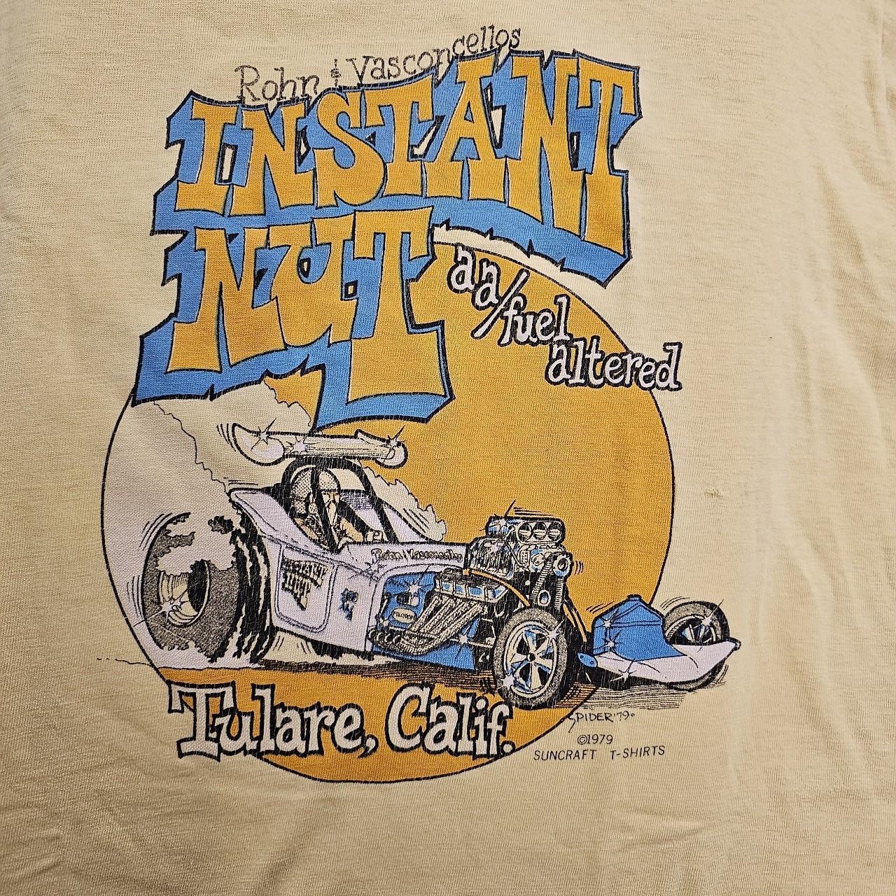 VINTAGE 70s Drag Racing TShirt, Instant Nut Fuel...