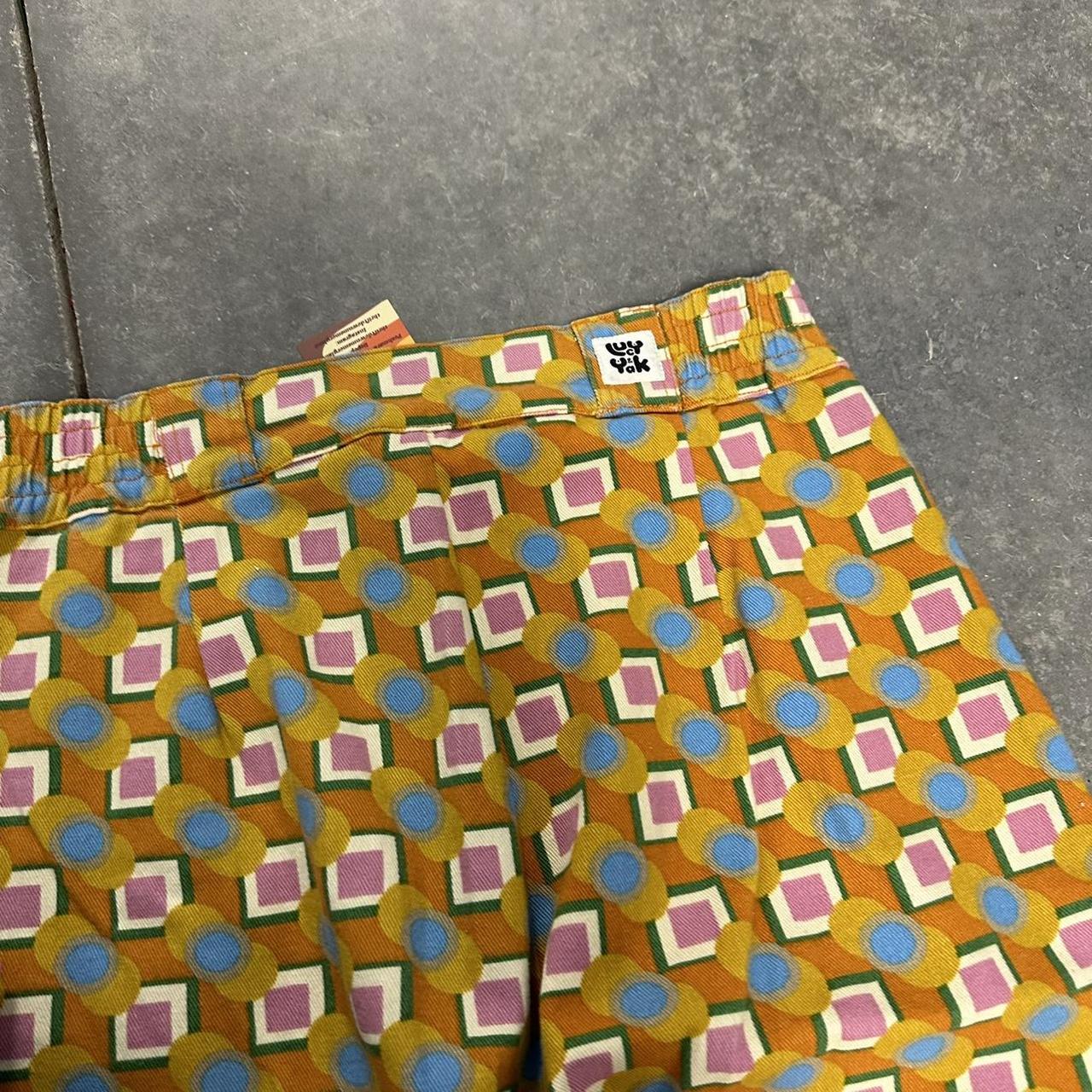 Lucy & yak graphic high rise pleated trouser pants... Depop