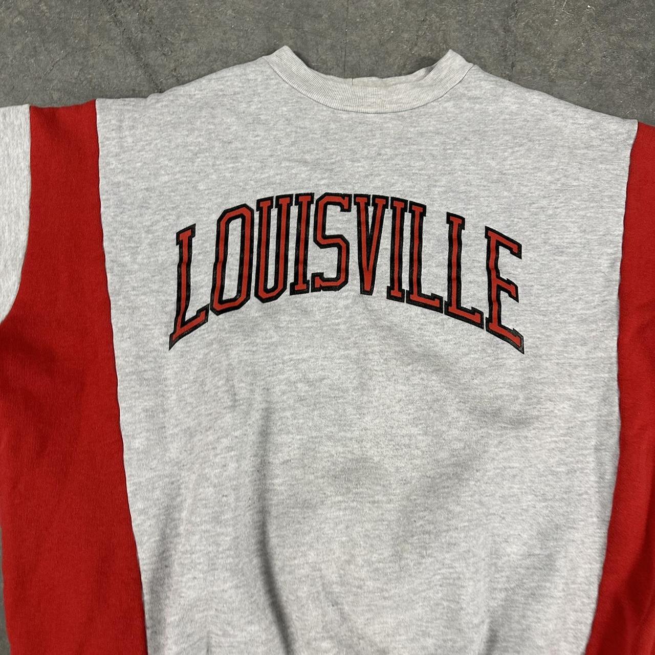 Vintage 80s Louisville Cardinals Red Pullover - Depop