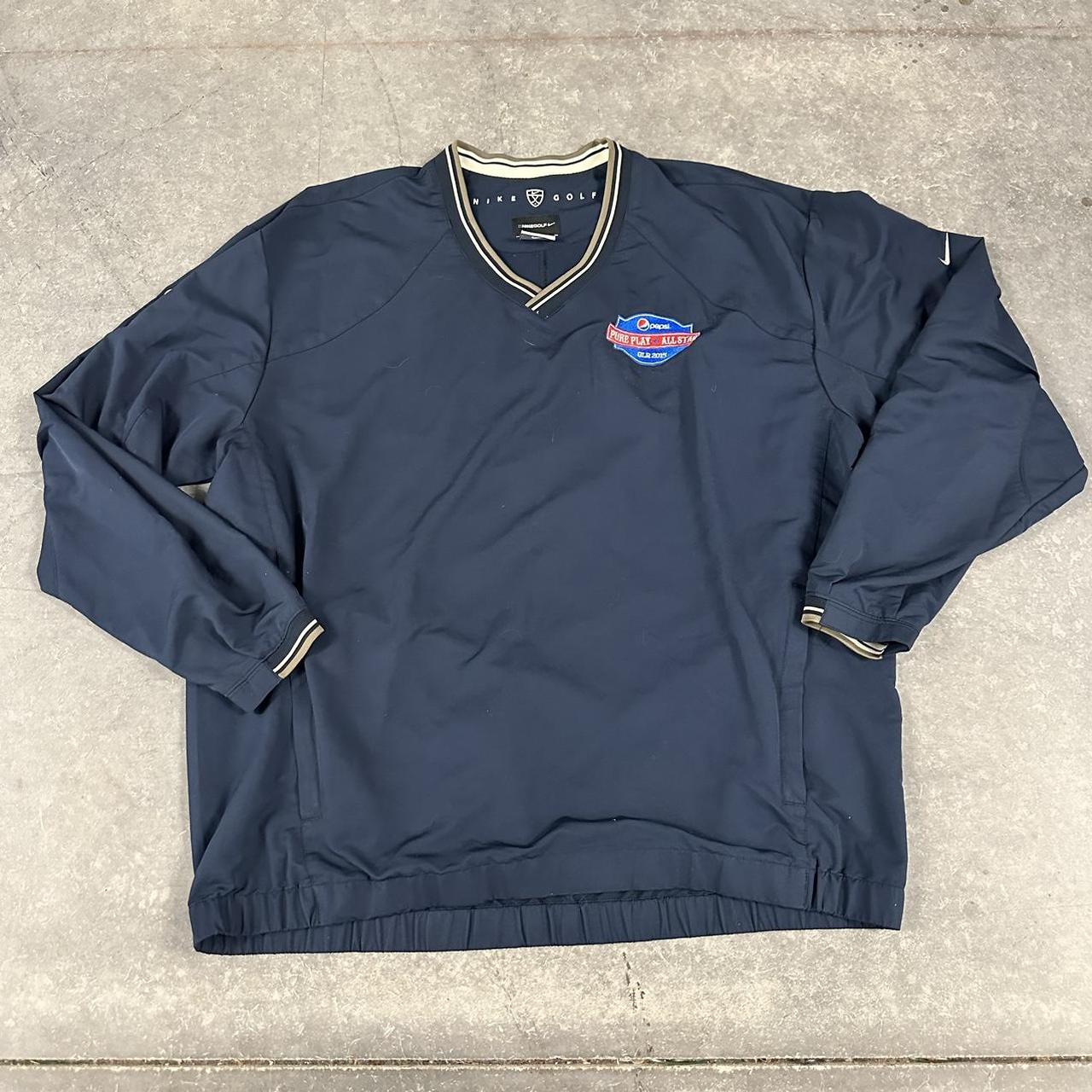 Nike Golf Pepsi popover v neck windbreaker top. Depop