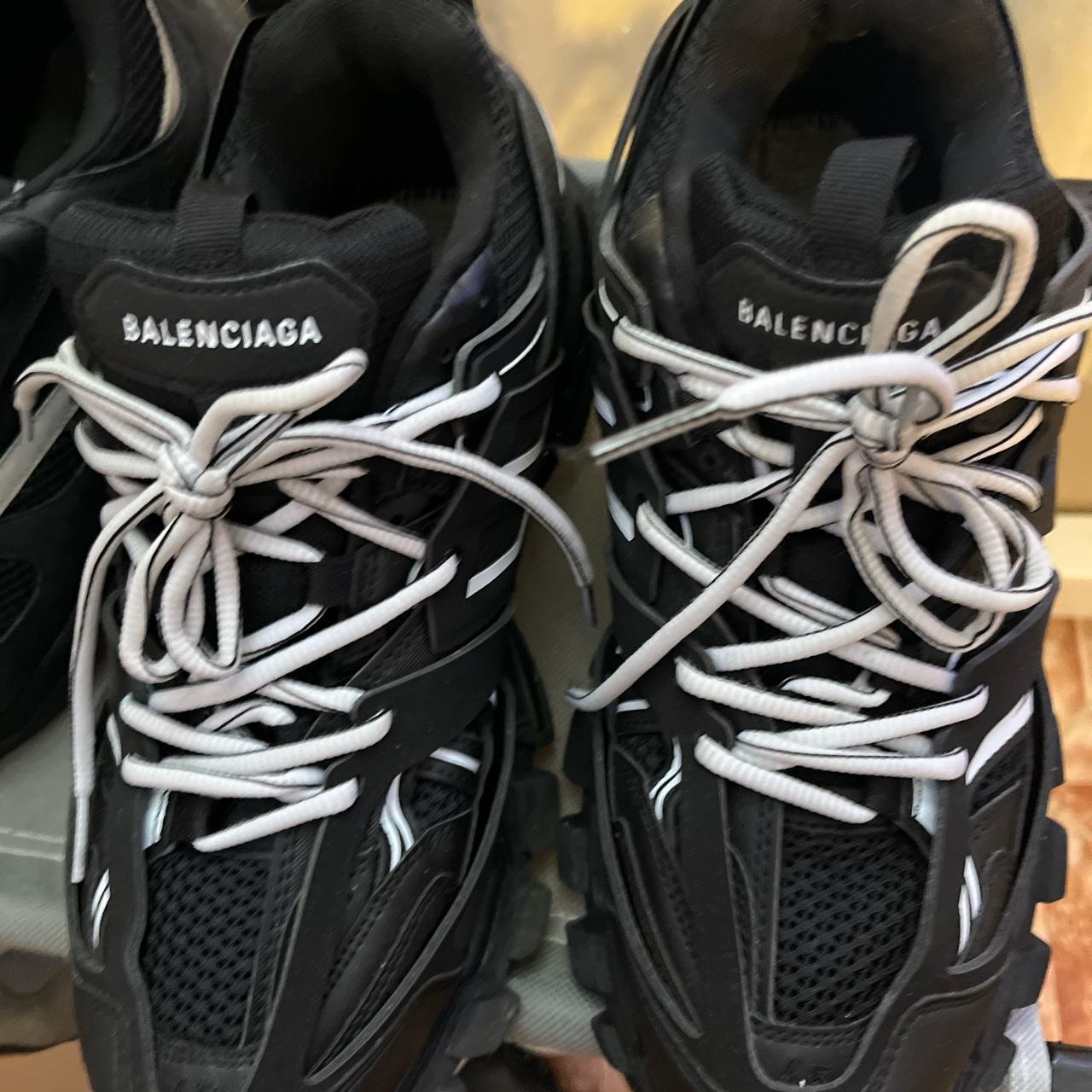 balenciaga track runners size 45 us 11 black and white - Depop