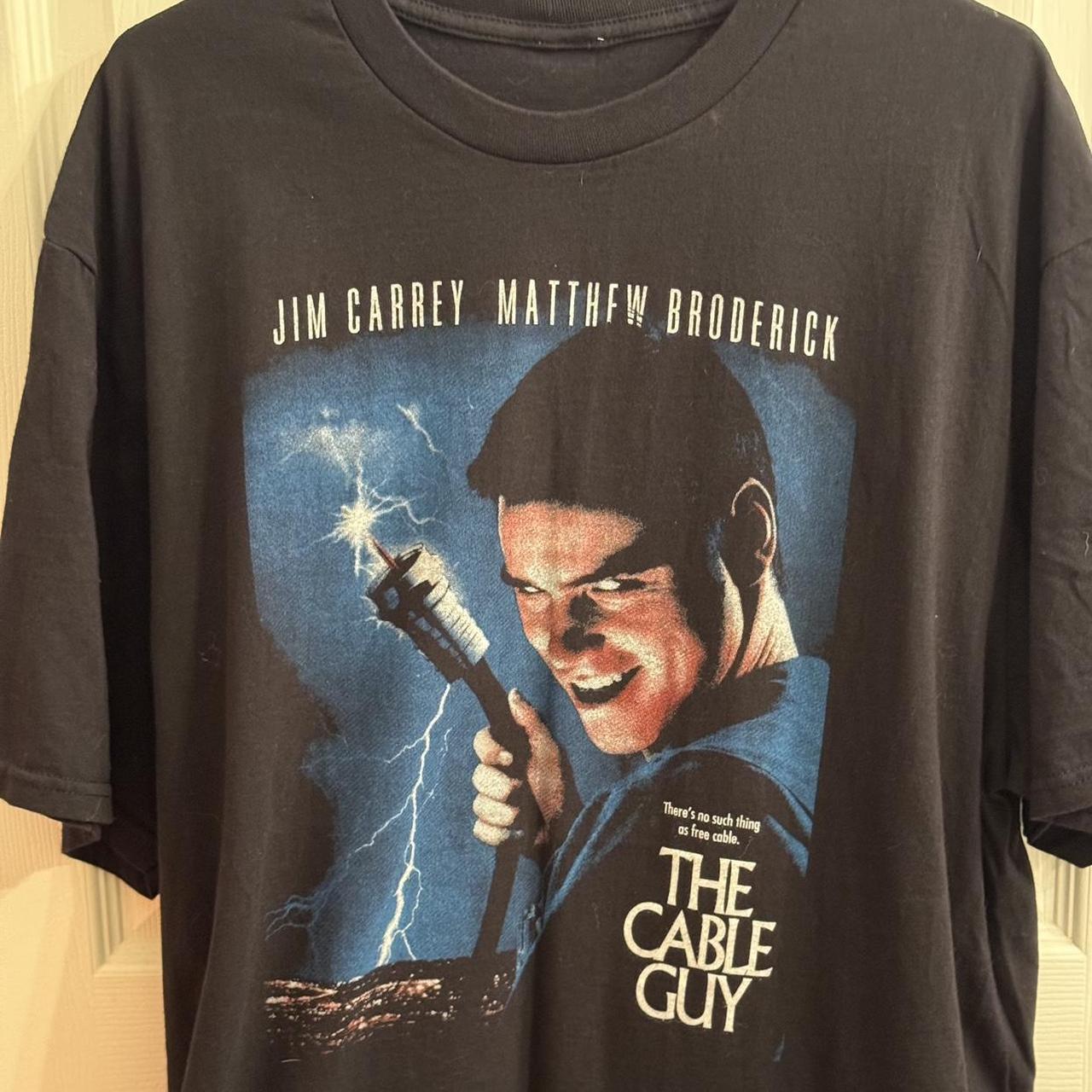 サ*ル様 90's THE CABLE GUY tee VTG 90s Larry The Cable Guy T Shirt Mens XL SIGNED 1997