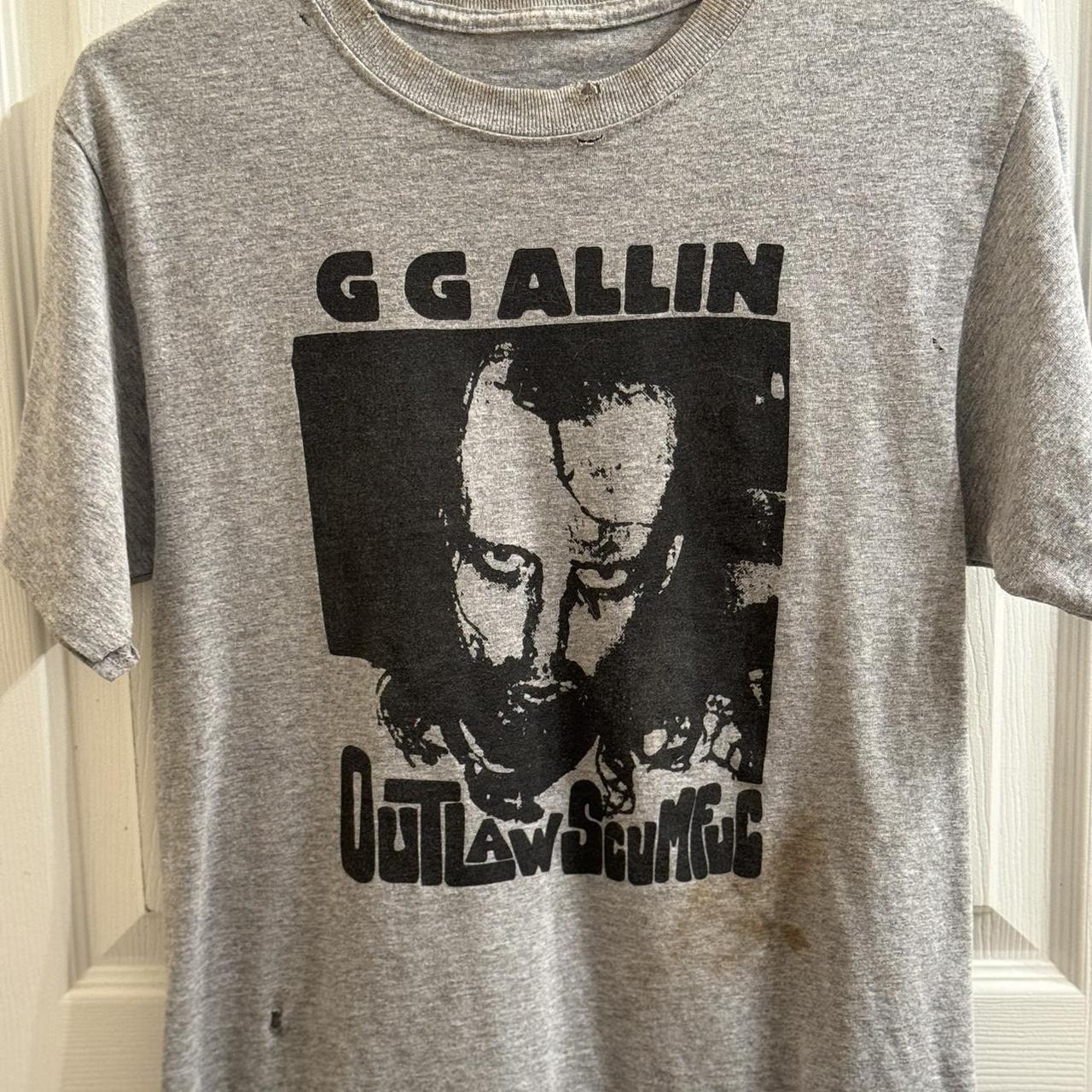 Original Vintage Gg Allin T shirt Outlaw Scumfuc..., image size:1280x1280