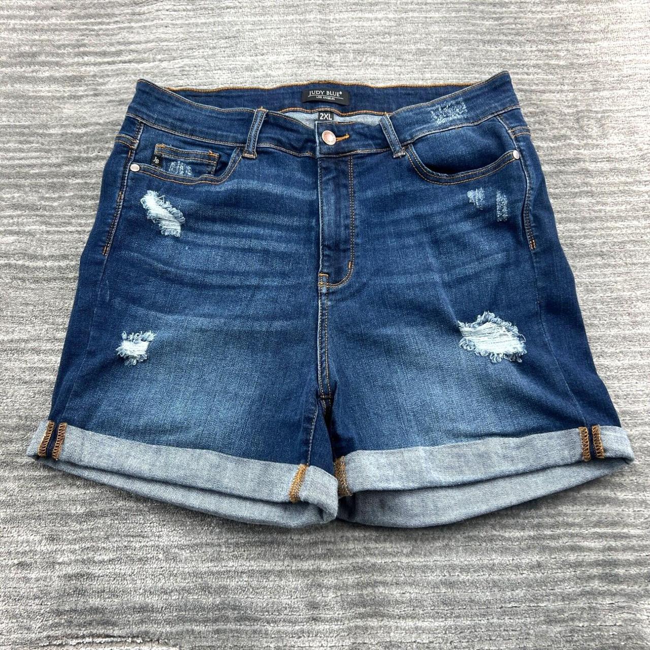 Judy Blue Shorts Size 2XL Womens Cuffed Medium Wash... Depop