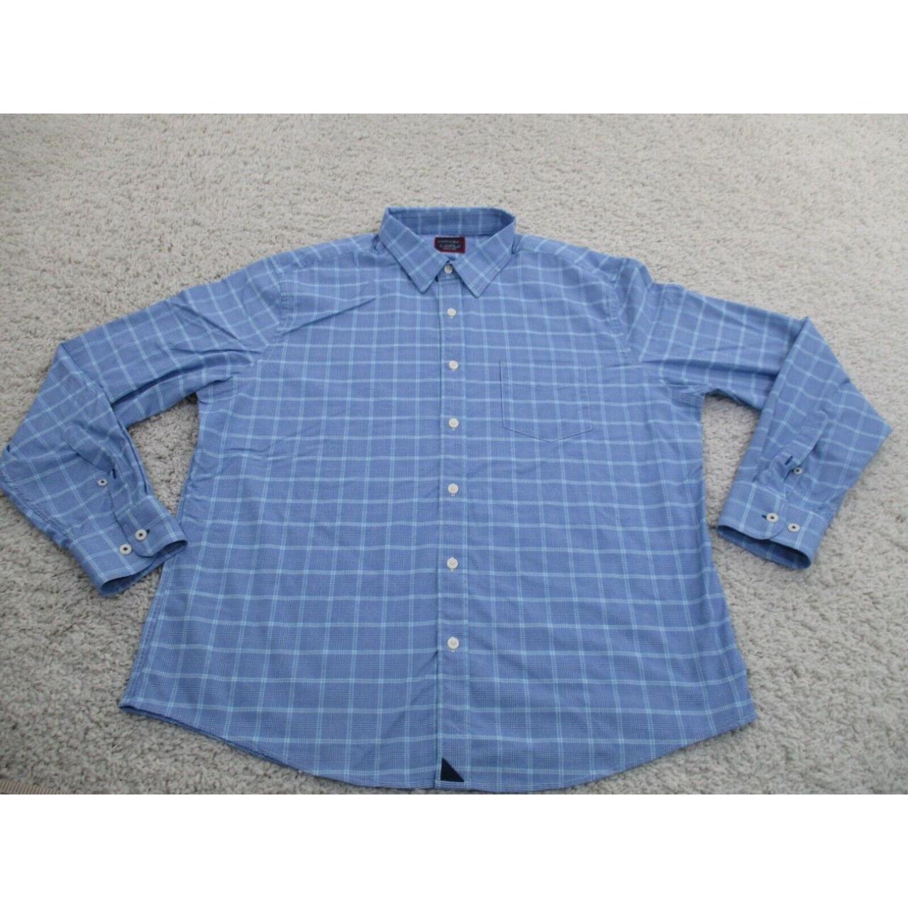 UNTUCKit Shirt Mens Extra Large Blue Long Sleeve... - Depop