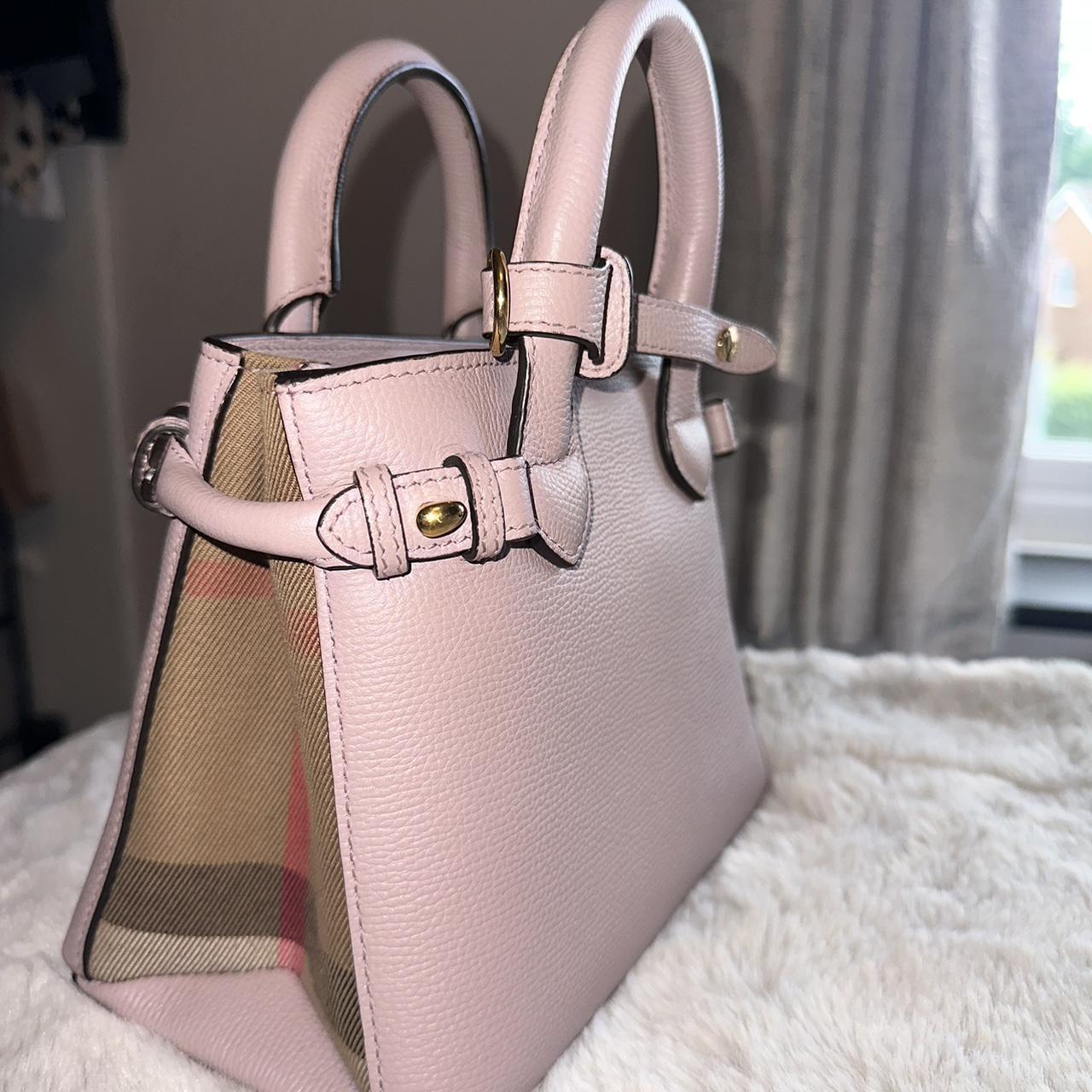 Genuine Burberry Banner Small Tote Bag in Orchid