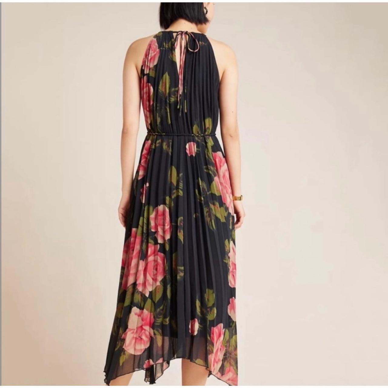 Anthropologie Emeline Pleated Midi Dress, LP Just | Depop