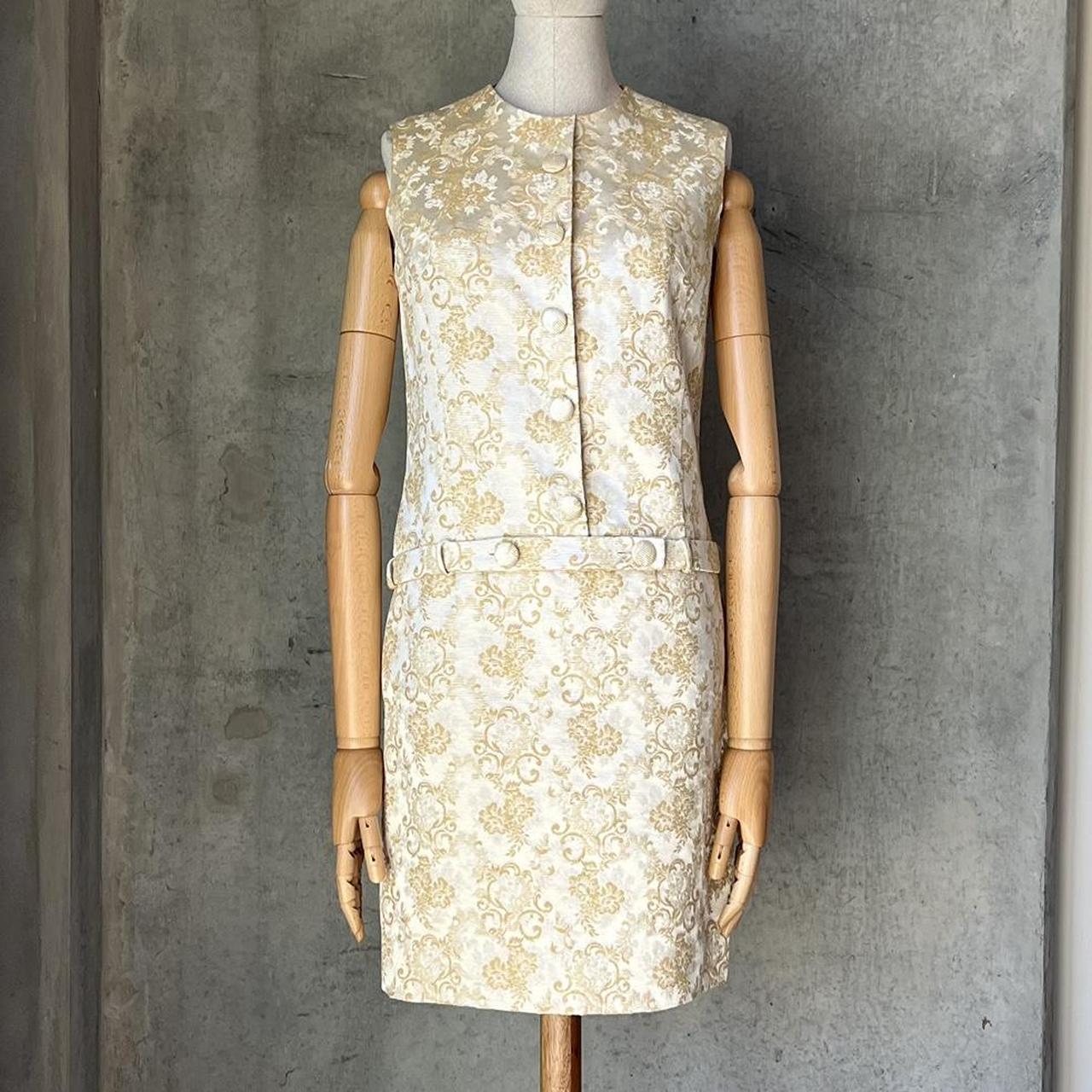 Vintage Louis Vuitton 60's Gold Brocade Sculpted - Depop