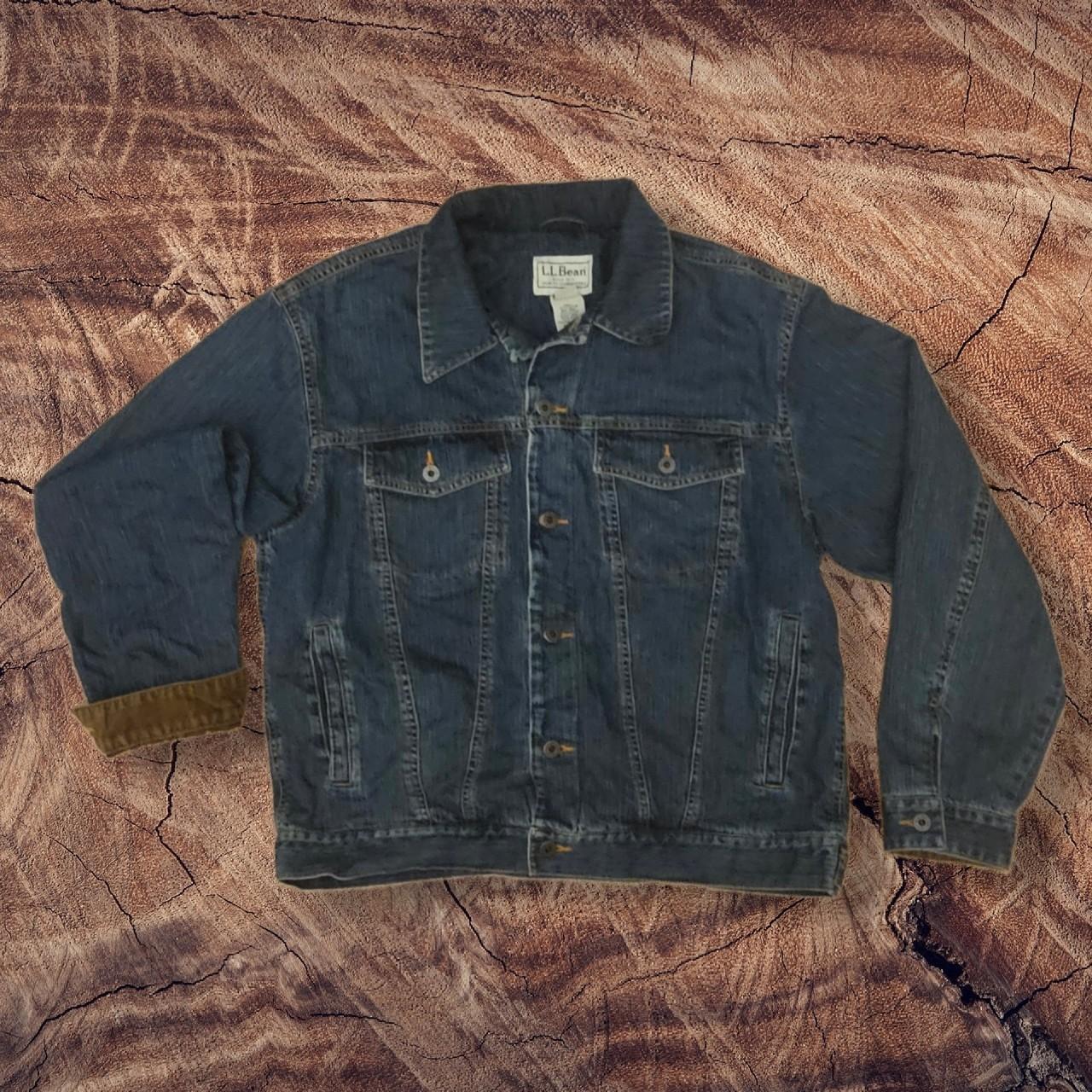 Vintage L.L. Bean Mens Large Denim Jacket. Depop