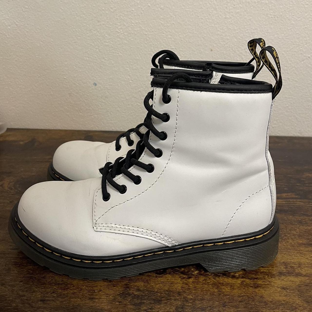 White Dr. Martens boots size 4. Never worn before. - Depop