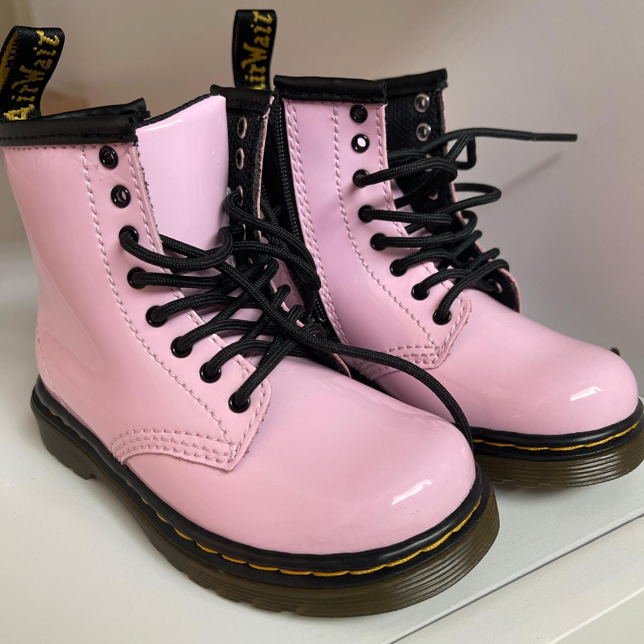 Toddler Dr. Martens Pink Patent Leather Boots New