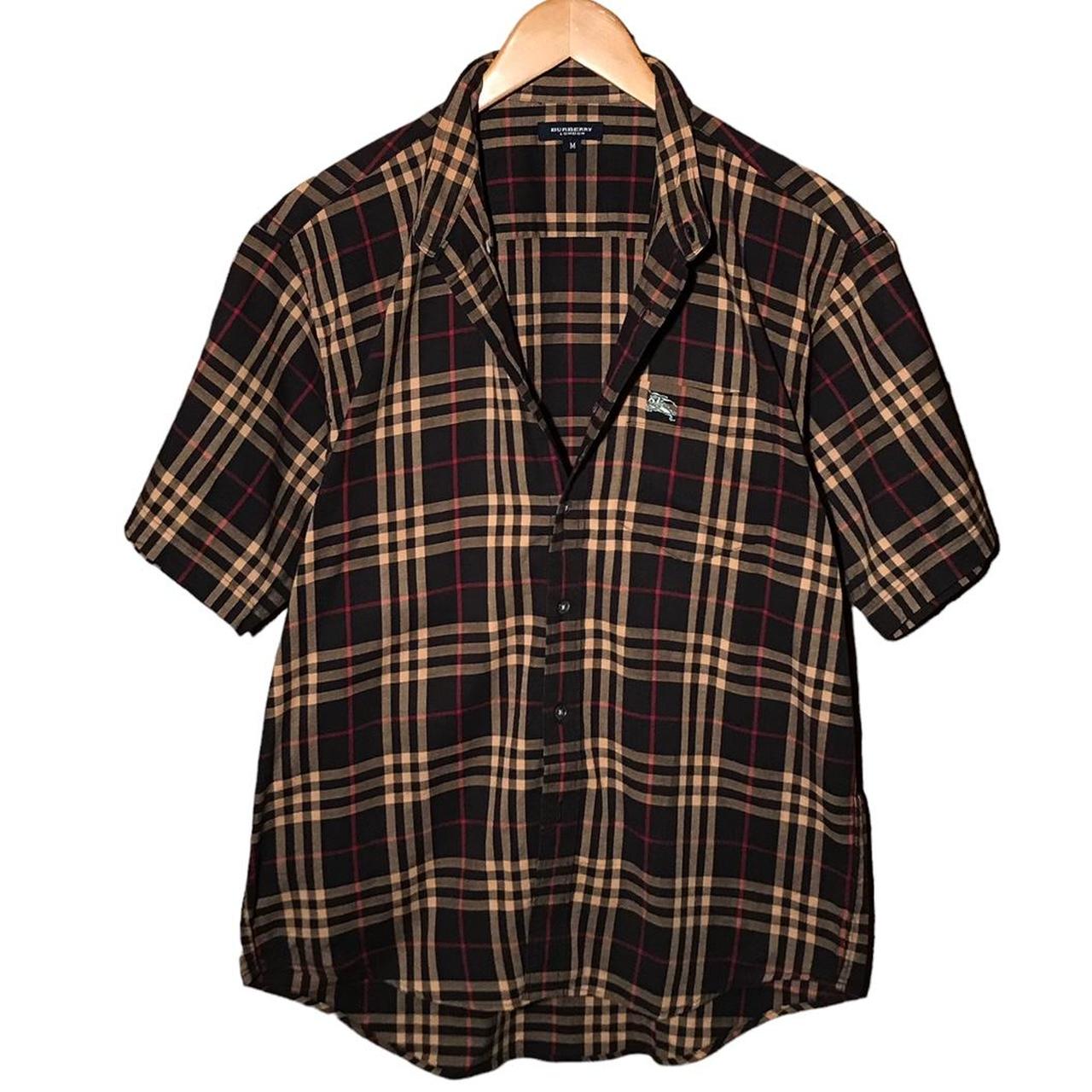 Y2K Vintage Burberry Brown Nova shirt Size on. Depop