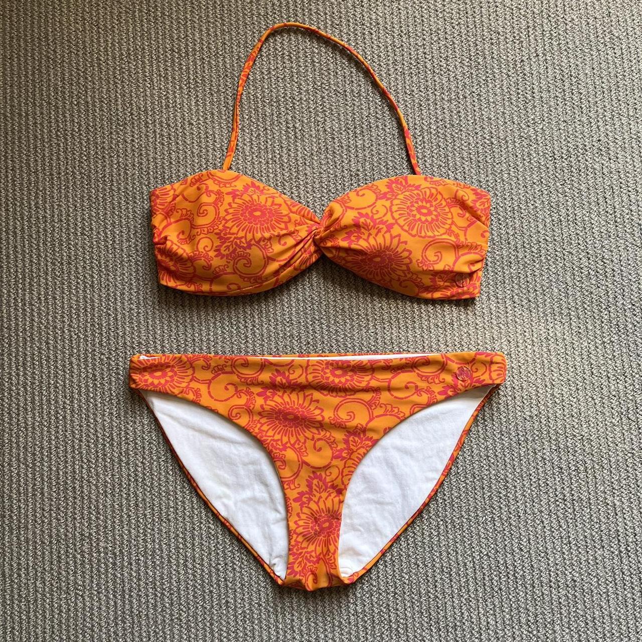 French connection orange bikini set,