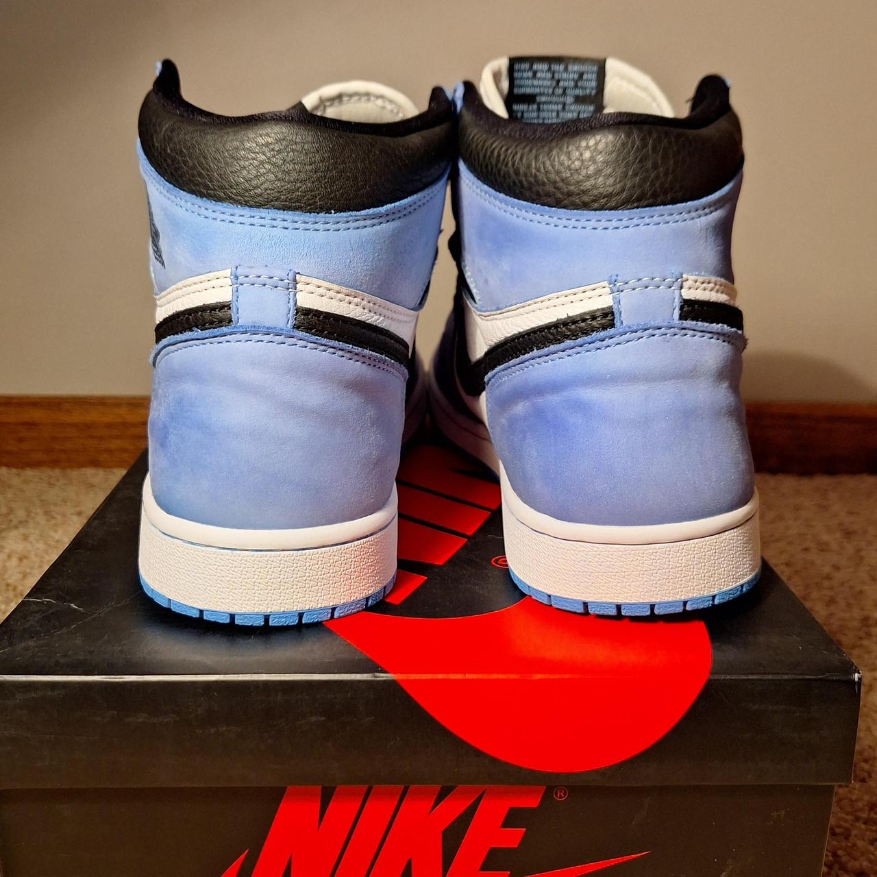 university blue jordan 1 suede