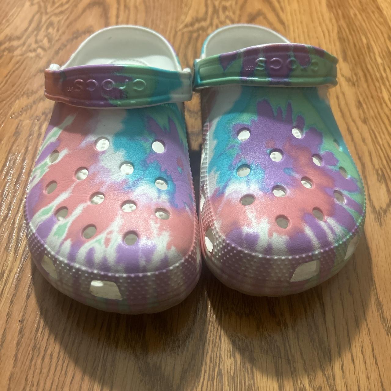 Purple Womens Tie Dye Crocs Size Tie Dye Crocs Women's Size Just A